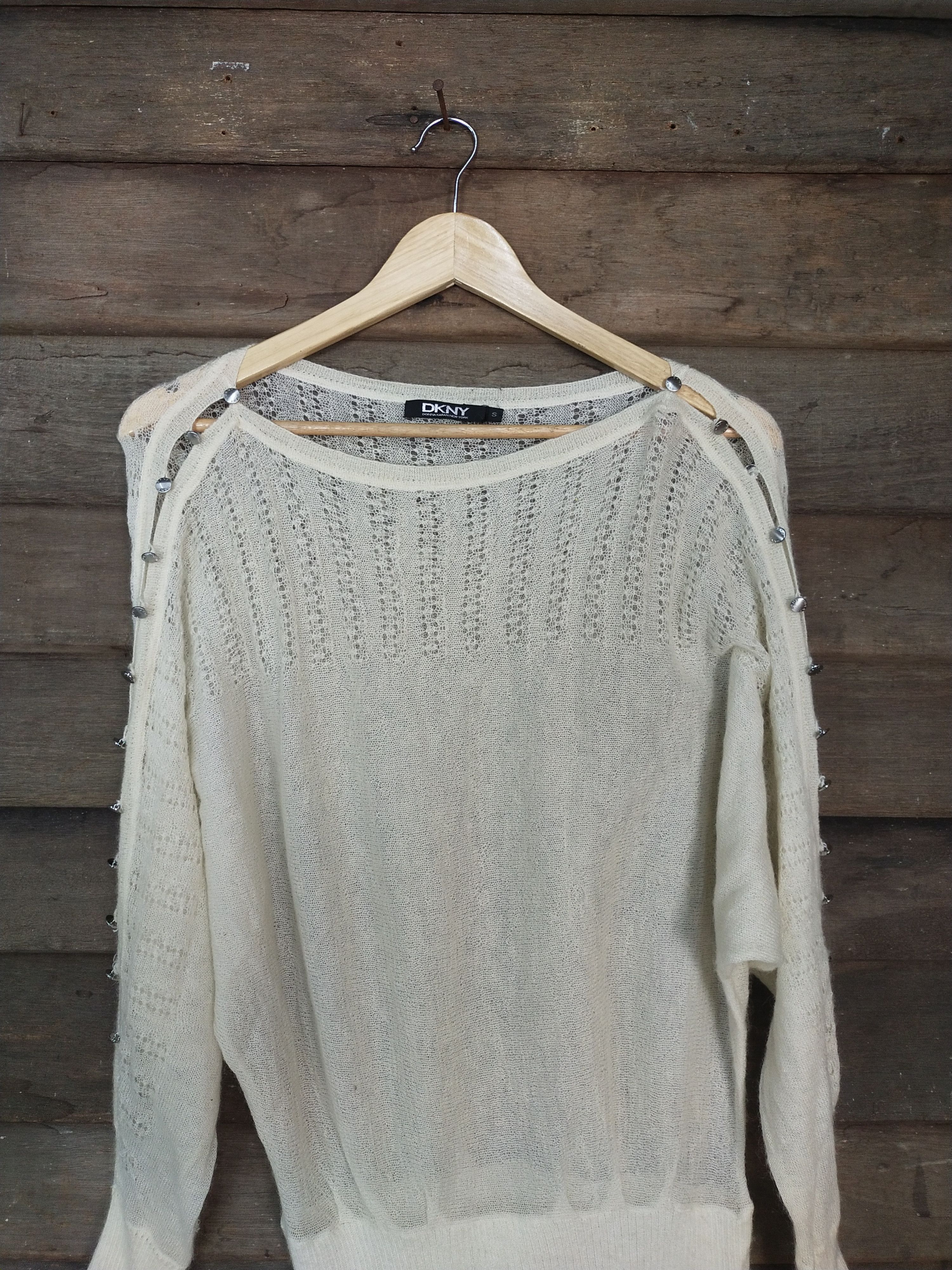 Donna Karan × Japanese Brand Donna Karan New York cream knitwear #S223 Size S / US 4 / IT 40 - 2 Thumbnail