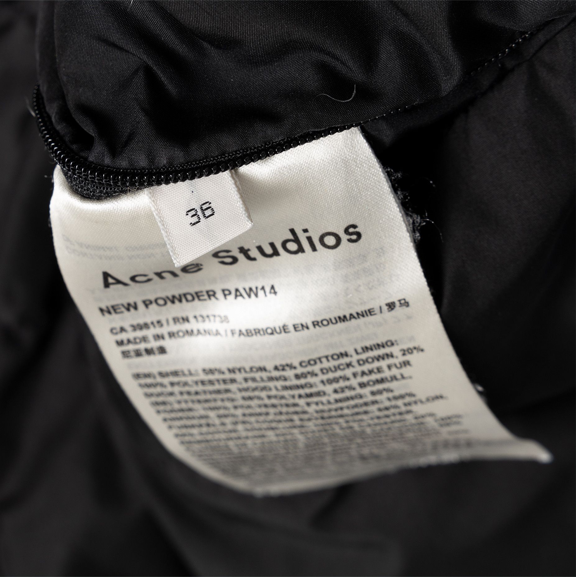Acne Studios ACNE STUDIOS New Powder Parka Paw14 Bomber Black $1,000+ Size XS / US 0-2 / IT 36-38 - 4 Thumbnail
