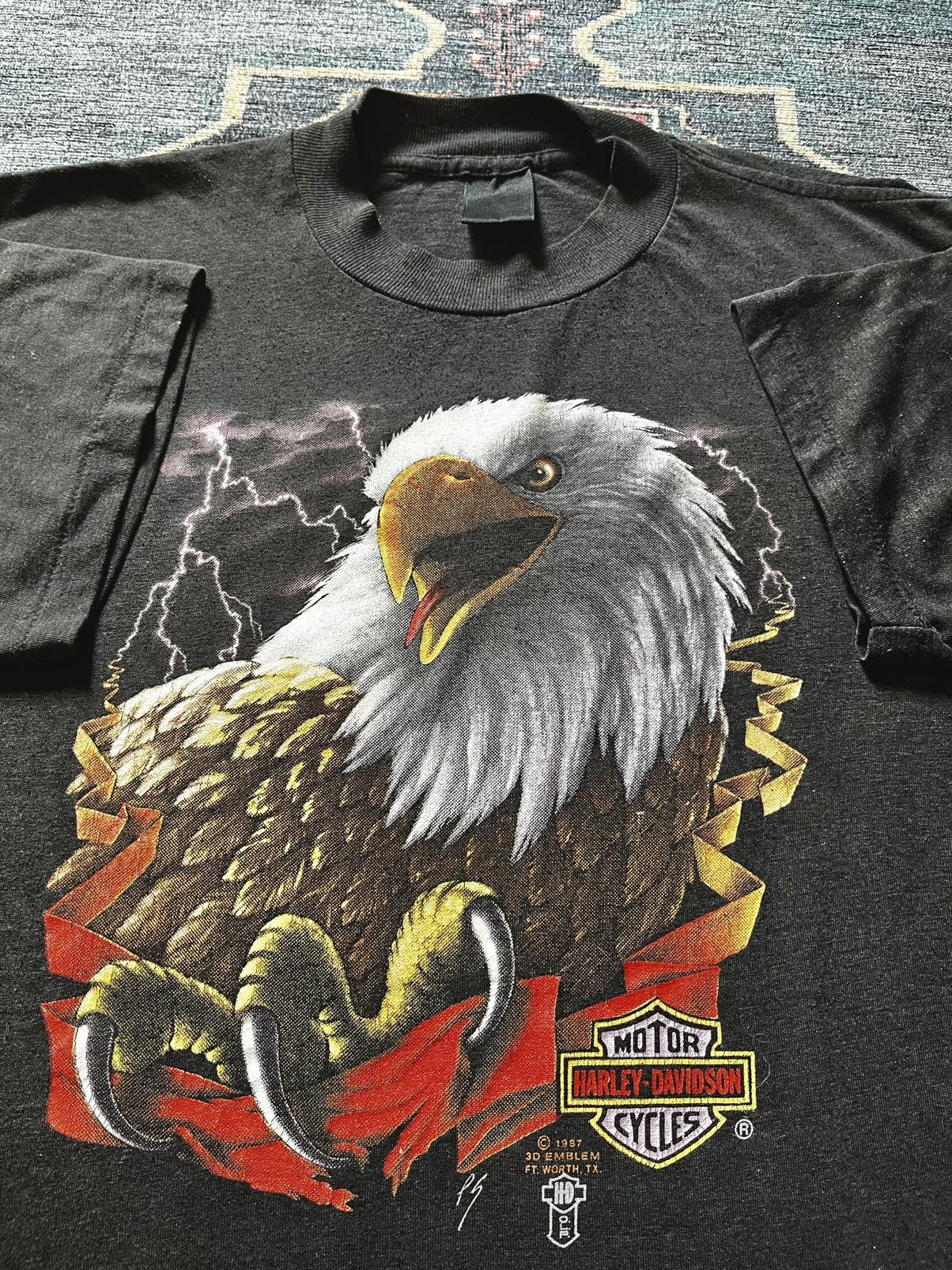 3d emblem harley shirt hotsell