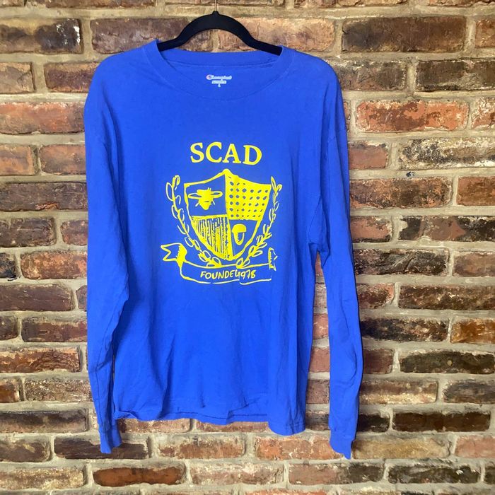 Champion Champion Royal Blue Yellow SCAD Graphic T-Shirt Large | Grailed