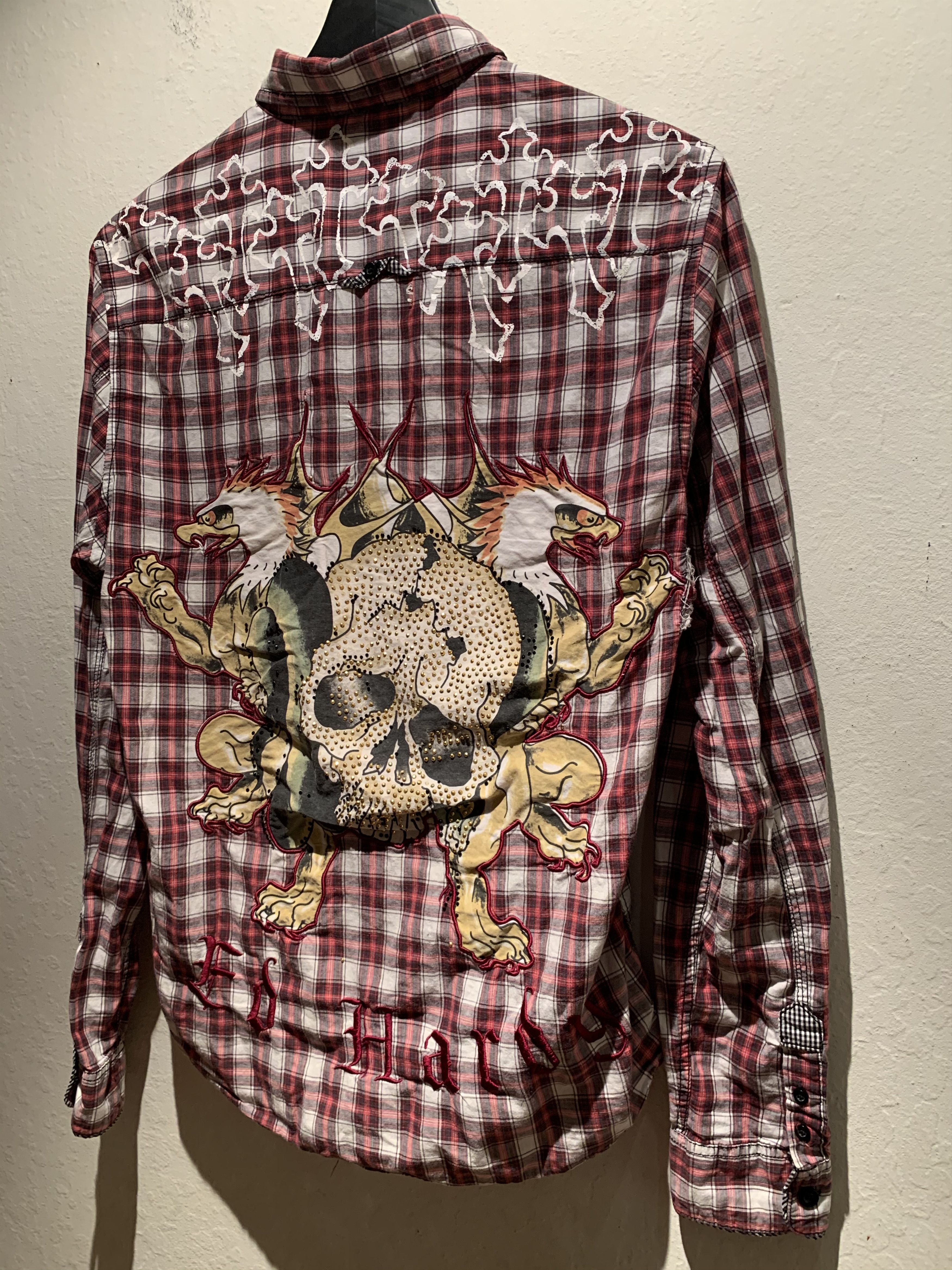 Ed Hardy *RARE* Vintage Ed Hardy Studded Embroidered Button Shirt - S Size US S / EU 44-46 / 1 - 1 Thumbnail