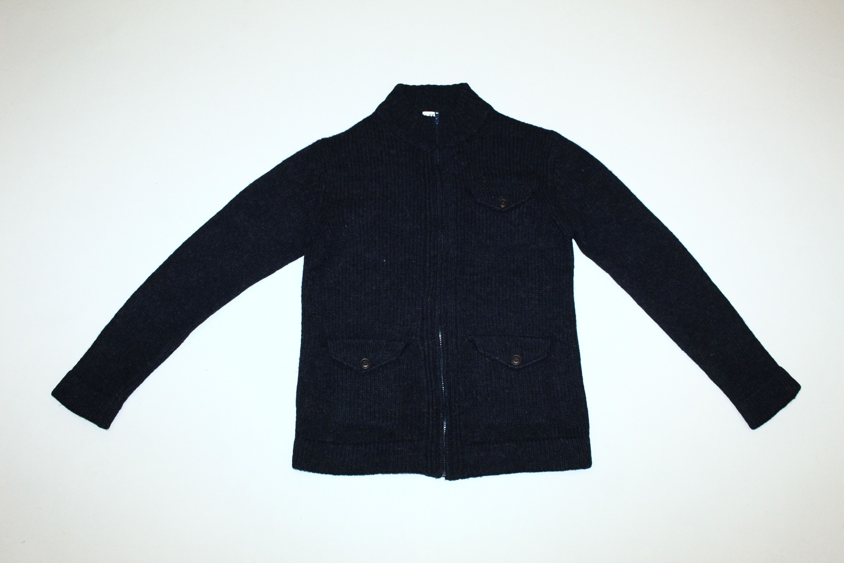 Japanese Brand VTG Majestic Legon Wool Rib Knit Zip Jacket Size US S / EU 44-46 / 1 - 5 Thumbnail