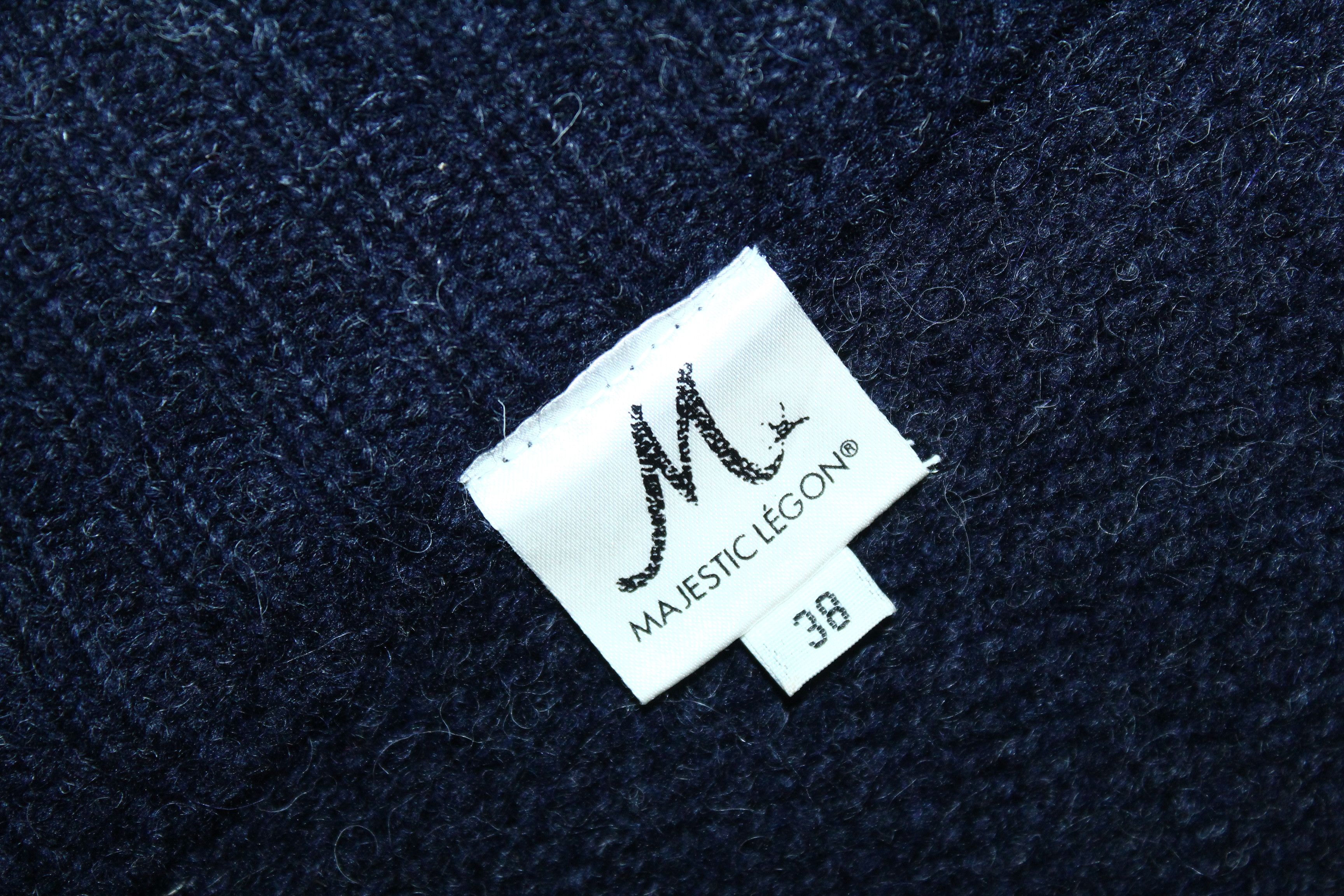 Japanese Brand VTG Majestic Legon Wool Rib Knit Zip Jacket Size US S / EU 44-46 / 1 - 2 Thumbnail