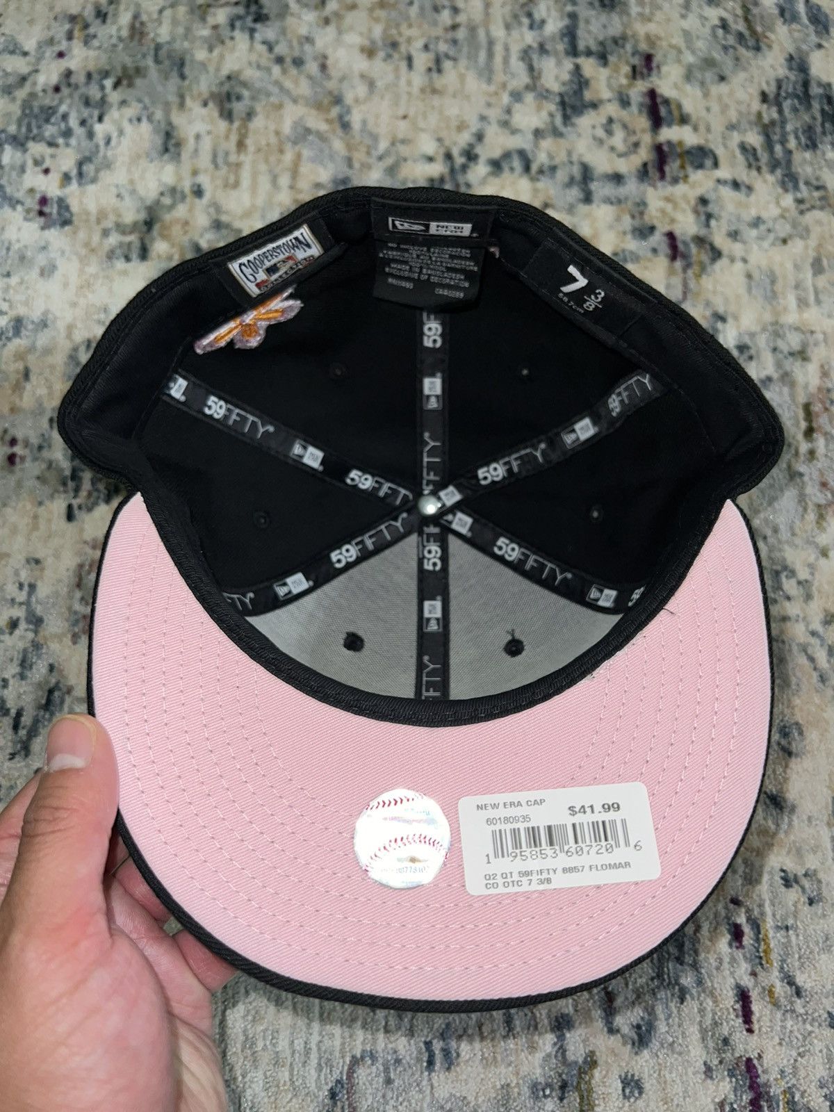 New Era Florida Marlins Flower Hat Pink Brim Sz 7 3/8 Size ONE SIZE - 3 Thumbnail