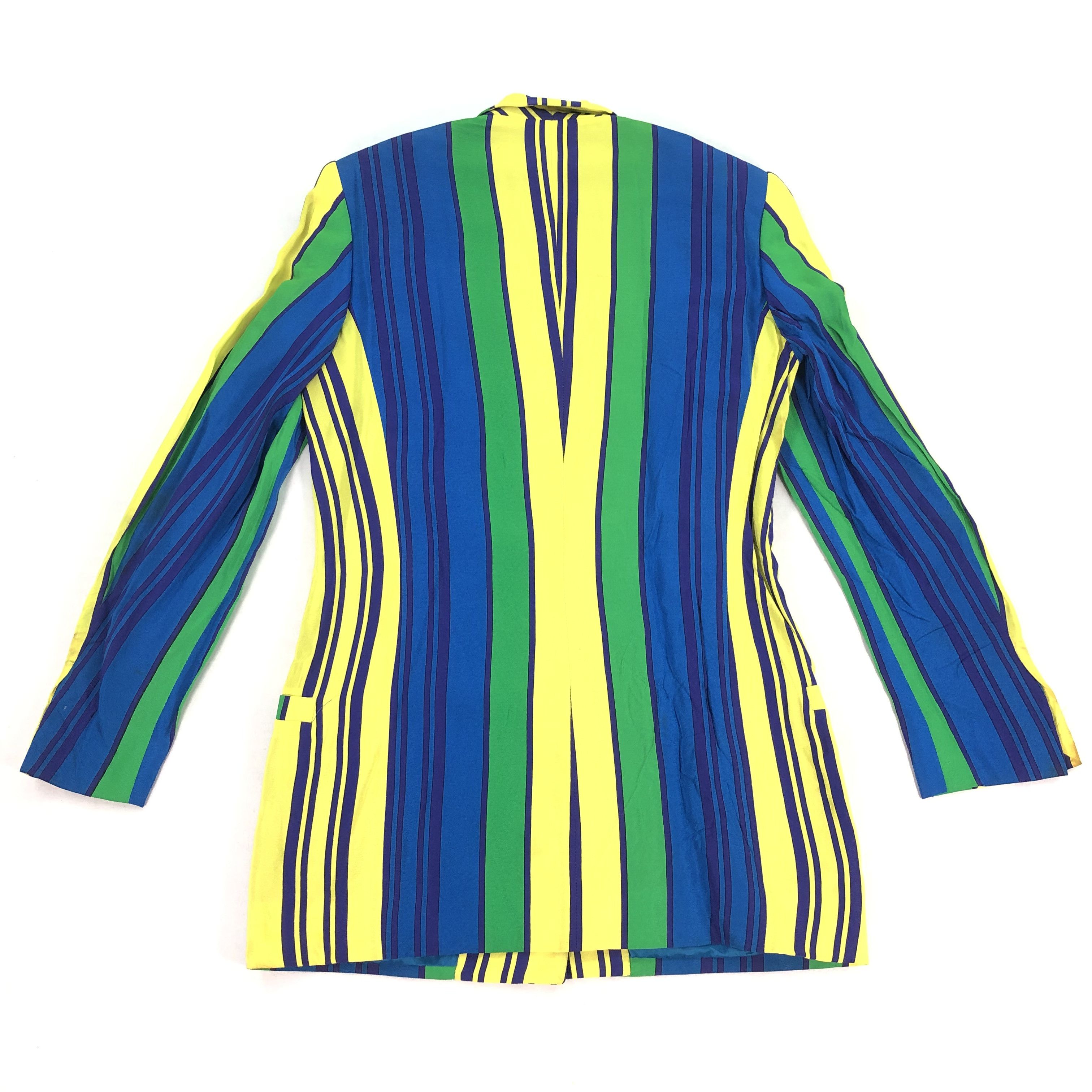 Versace INSTANTE VERSACE Multicolor Stripe Women Blazer Size S / US 4 / IT 40 - 2 Thumbnail