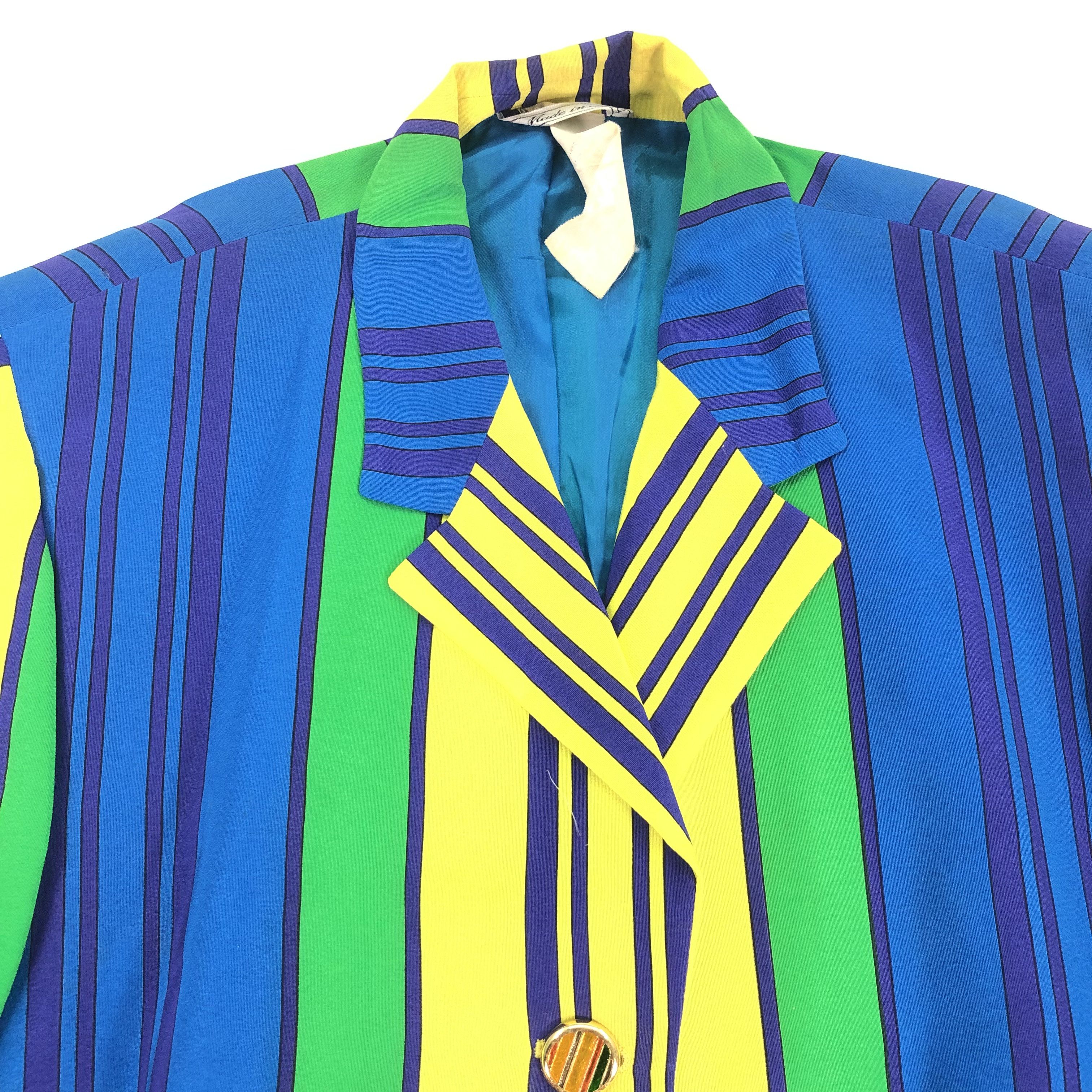 Versace INSTANTE VERSACE Multicolor Stripe Women Blazer Size S / US 4 / IT 40 - 3 Thumbnail