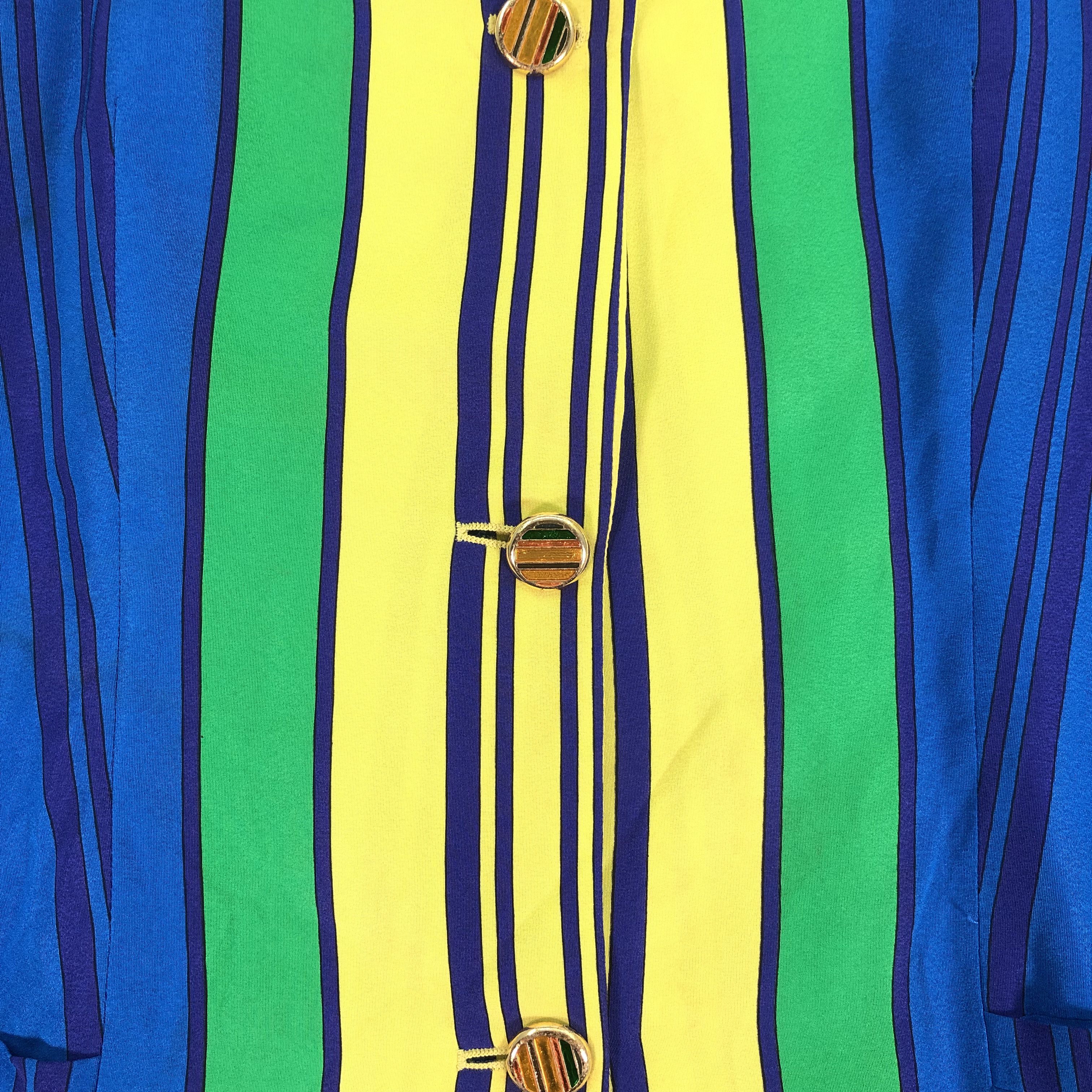 Versace INSTANTE VERSACE Multicolor Stripe Women Blazer Size S / US 4 / IT 40 - 5 Thumbnail