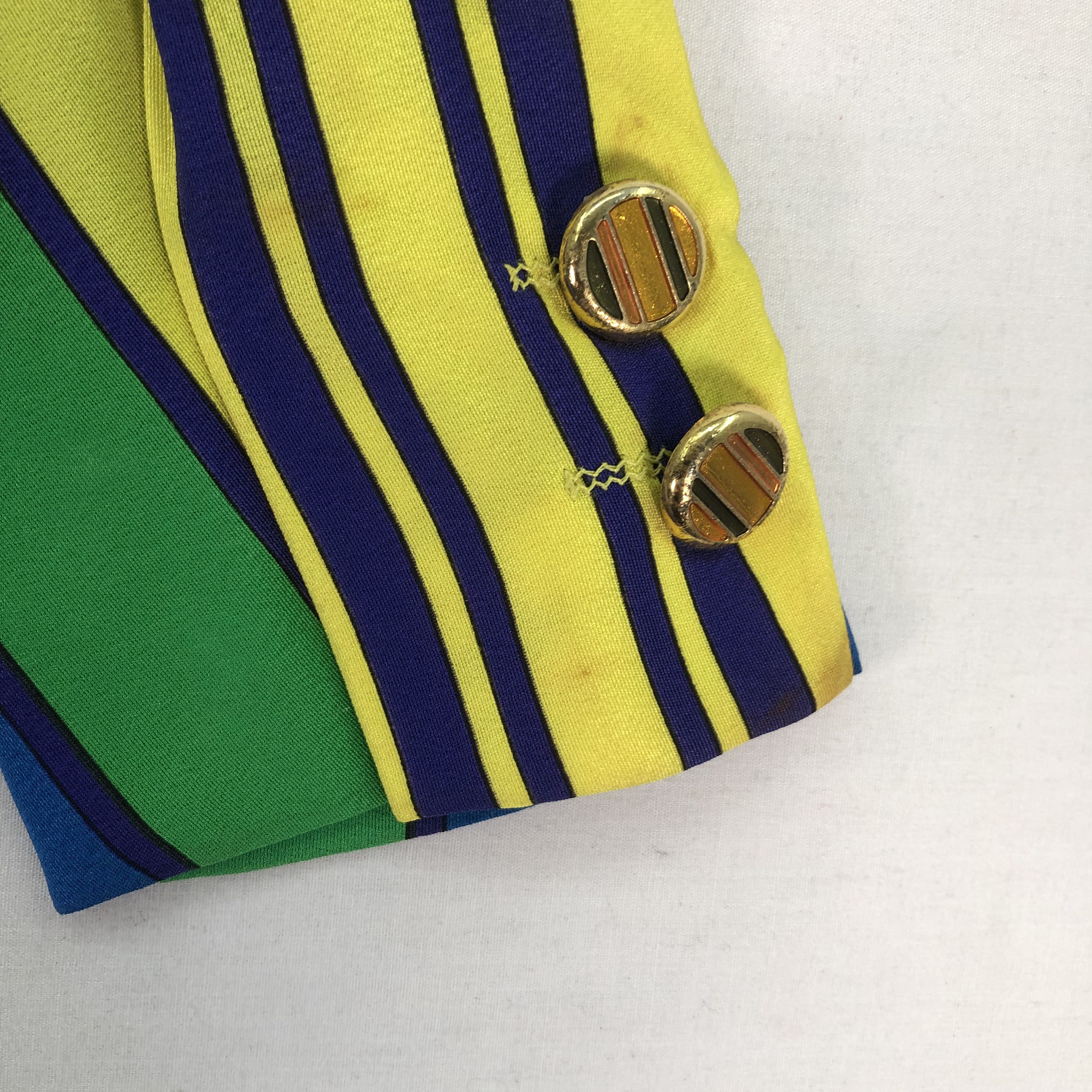 Versace INSTANTE VERSACE Multicolor Stripe Women Blazer Size S / US 4 / IT 40 - 8 Thumbnail