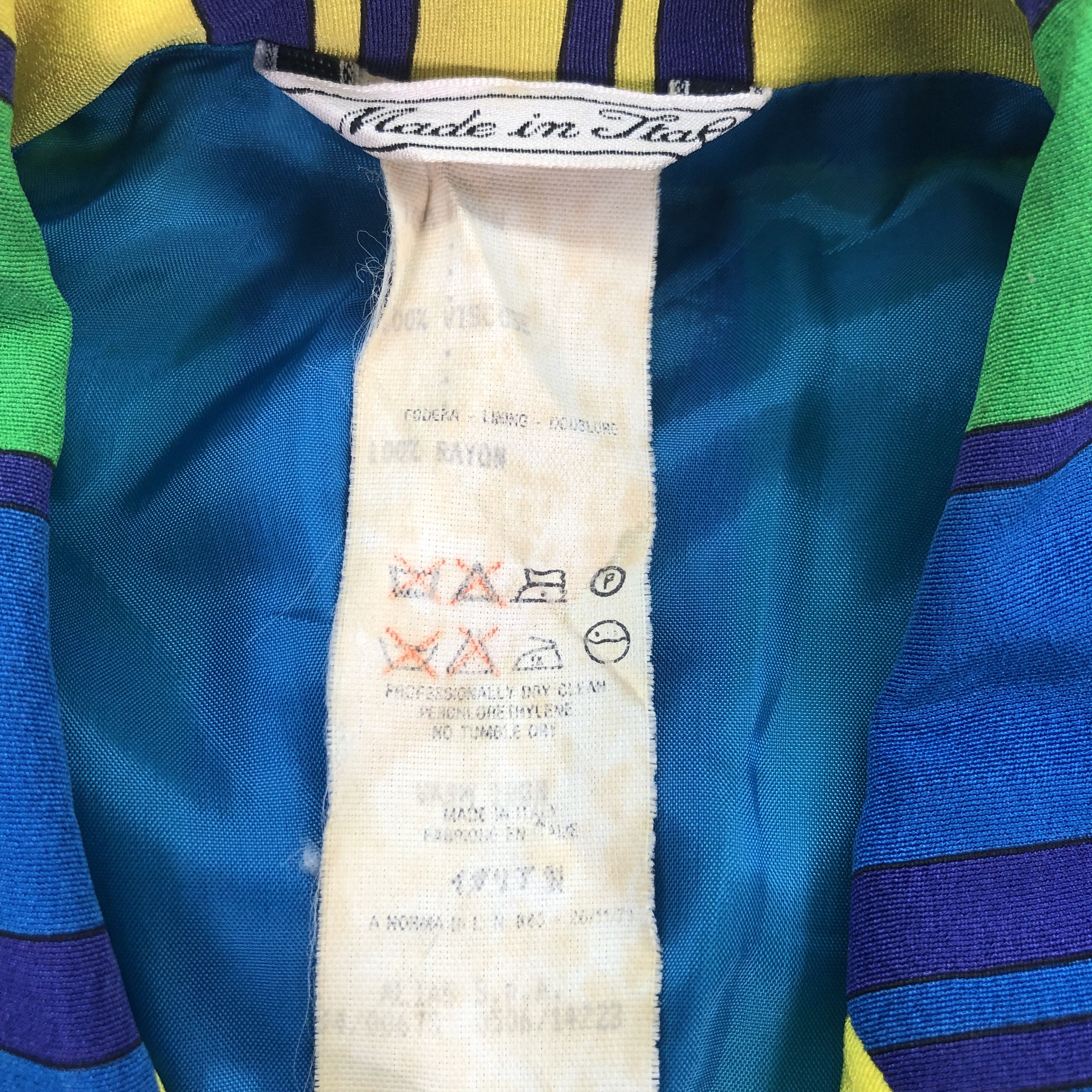Versace INSTANTE VERSACE Multicolor Stripe Women Blazer Size S / US 4 / IT 40 - 12 Thumbnail