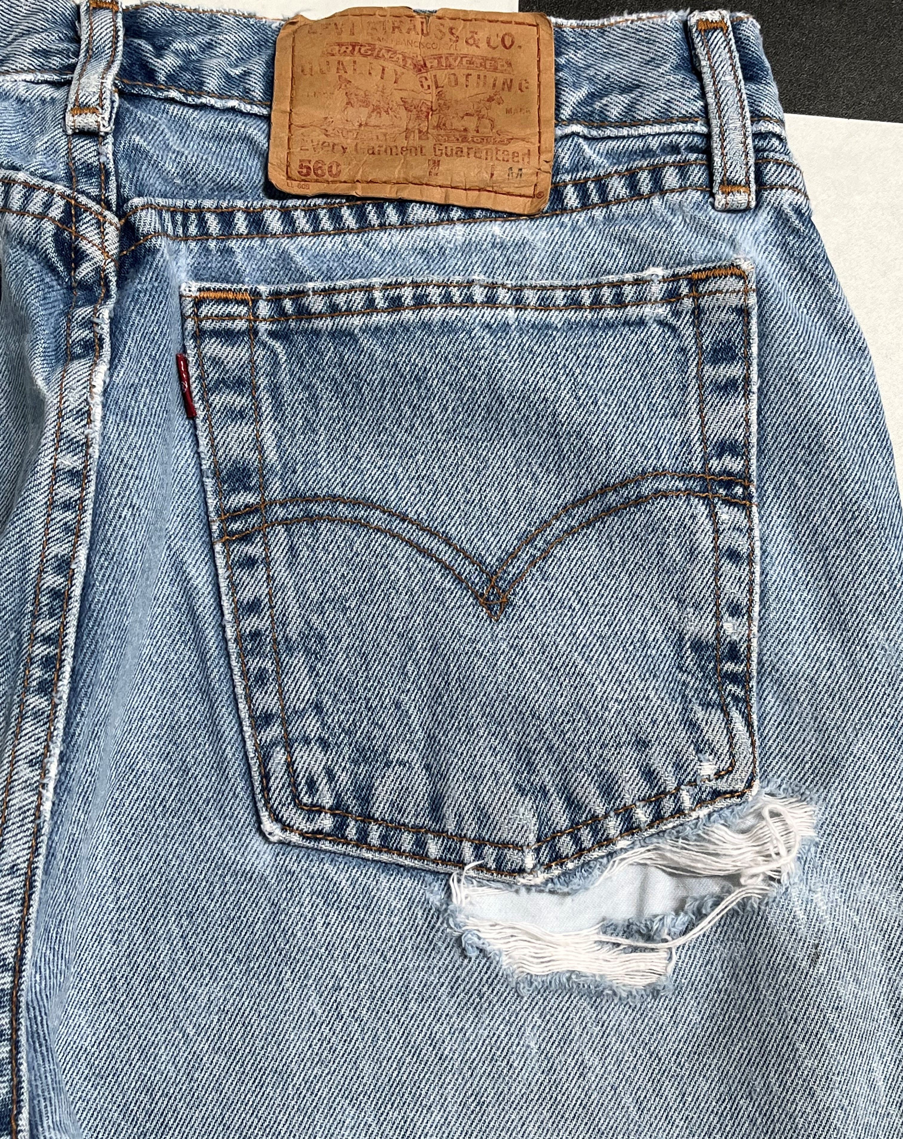 Levi's × Vintage Vintage 90s Levi's 560 Faded Distressed Denim Jeans L80 Size US 30 / EU 46 - 8 Thumbnail