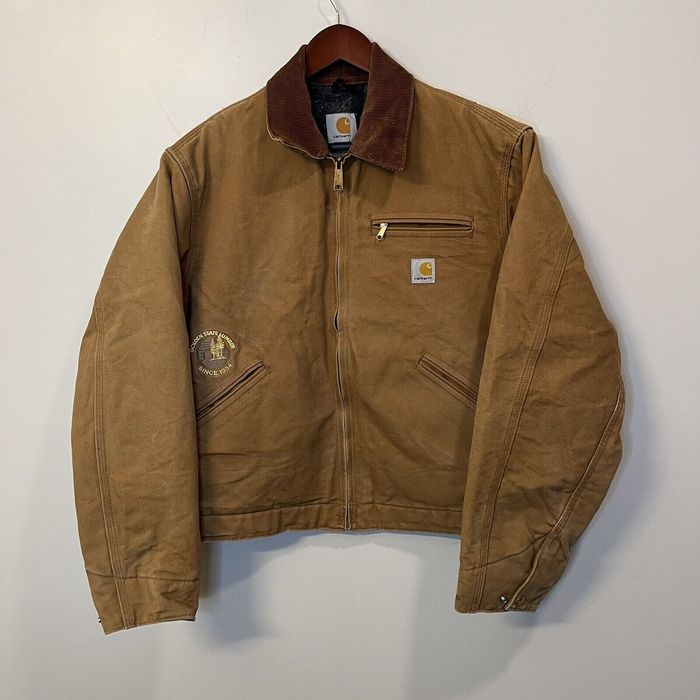 Vintage Carhartt Blanket Lined Detroit Jacket J01 40 Medium Brown | Grailed