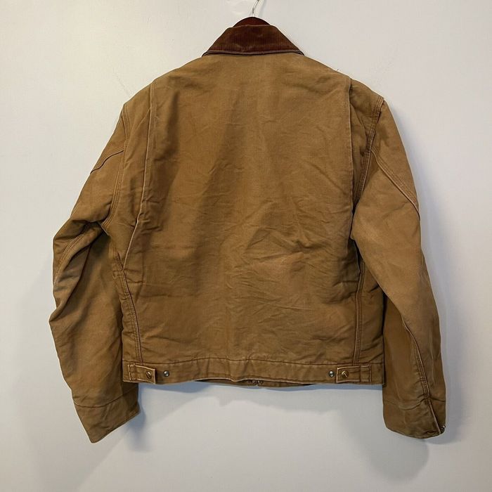 Vintage Carhartt Blanket Lined Detroit Jacket J01 40 Medium Brown Grailed