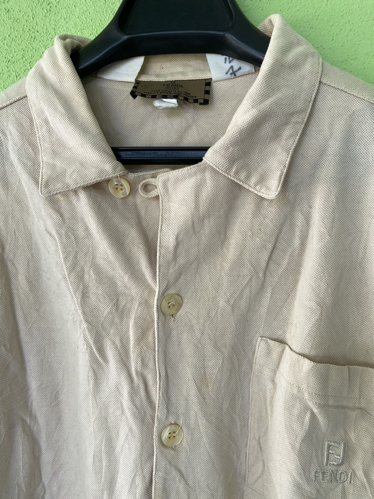Fendi VINTAGE FENDI LOGO BUTTON DOWN Size US L / EU 52-54 / 3 - 3 Thumbnail