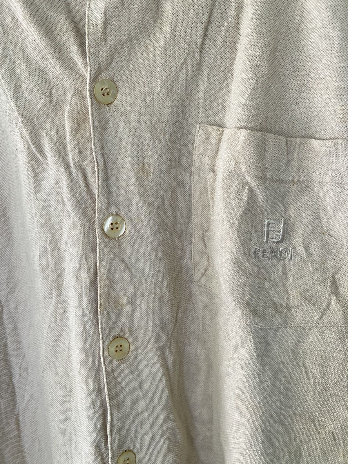 Fendi VINTAGE FENDI LOGO BUTTON DOWN Size US L / EU 52-54 / 3 - 1 Thumbnail