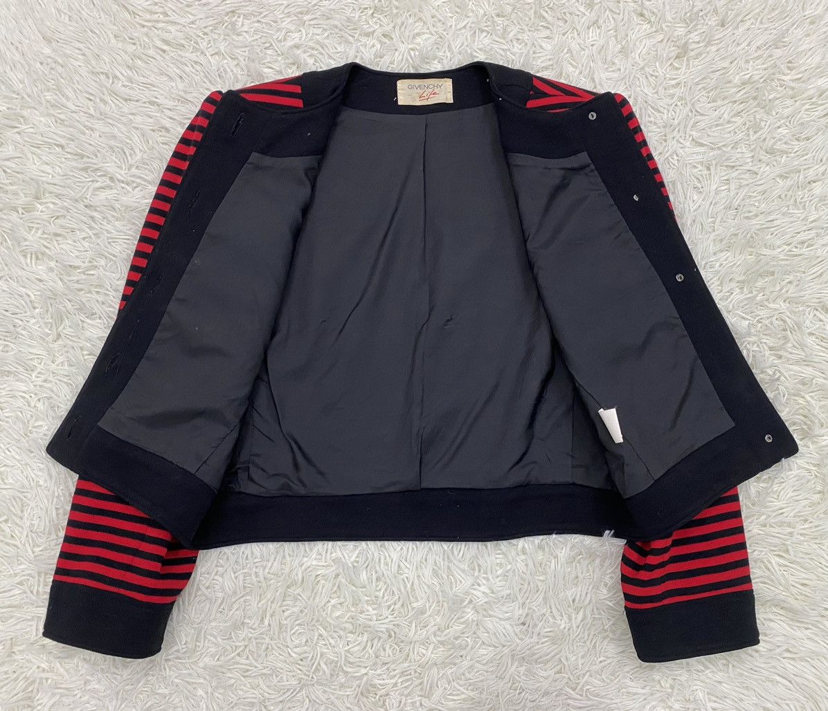 Givenchy Vintage Givenchy Wool Button Up Stripes Top Size M / US 6-8 / IT 42-44 - 7 Thumbnail