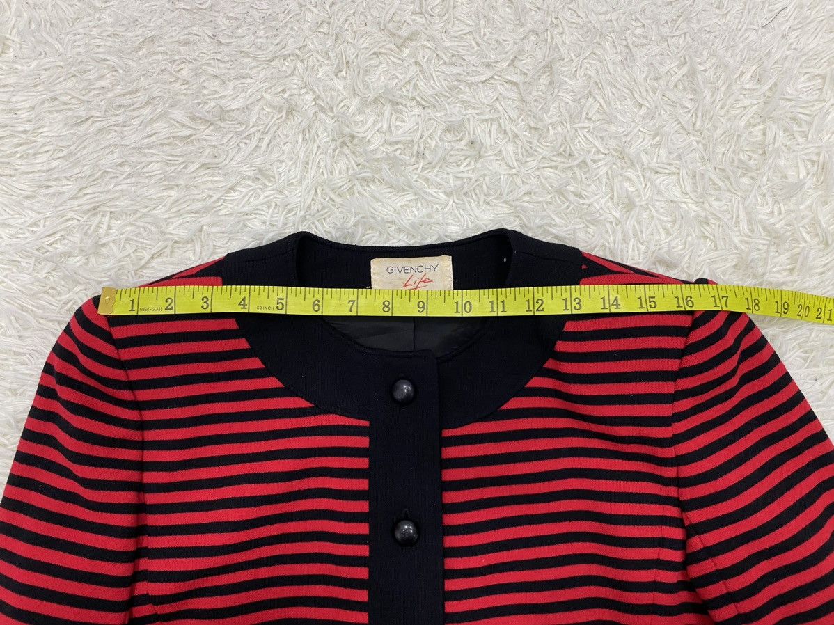 Givenchy Vintage Givenchy Wool Button Up Stripes Top Size M / US 6-8 / IT 42-44 - 15 Thumbnail