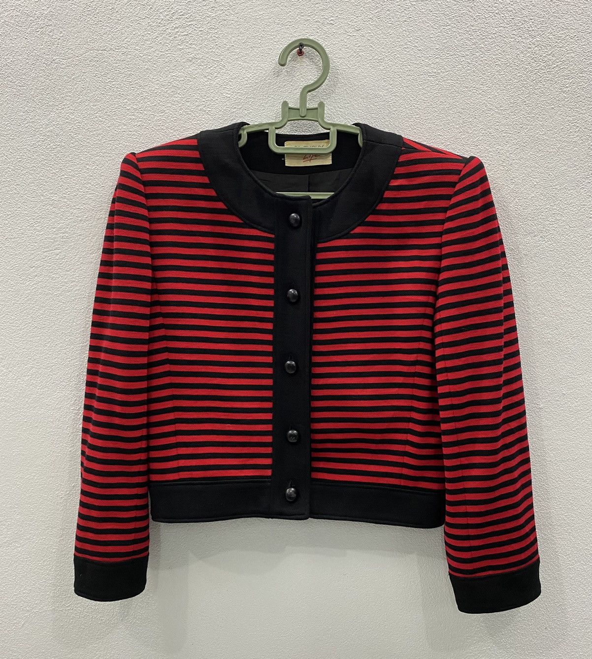 Givenchy Vintage Givenchy Wool Button Up Stripes Top Size M / US 6-8 / IT 42-44 - 1 Thumbnail
