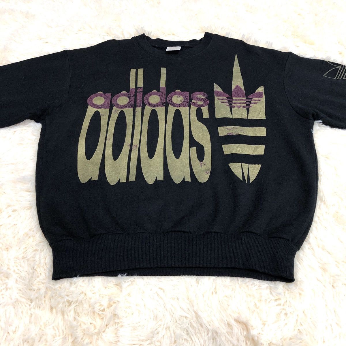 Adidas Vintage Adidas Sweatshirt Big Print Big Logo Size US L / EU 52-54 / 3 - 4 Thumbnail