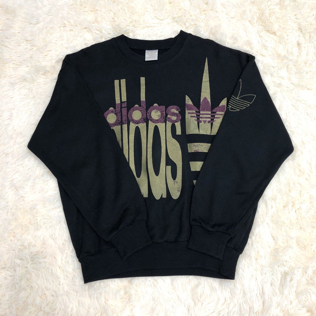 Adidas Vintage Adidas Sweatshirt Big Print Big Logo Size US L / EU 52-54 / 3 - 2 Thumbnail