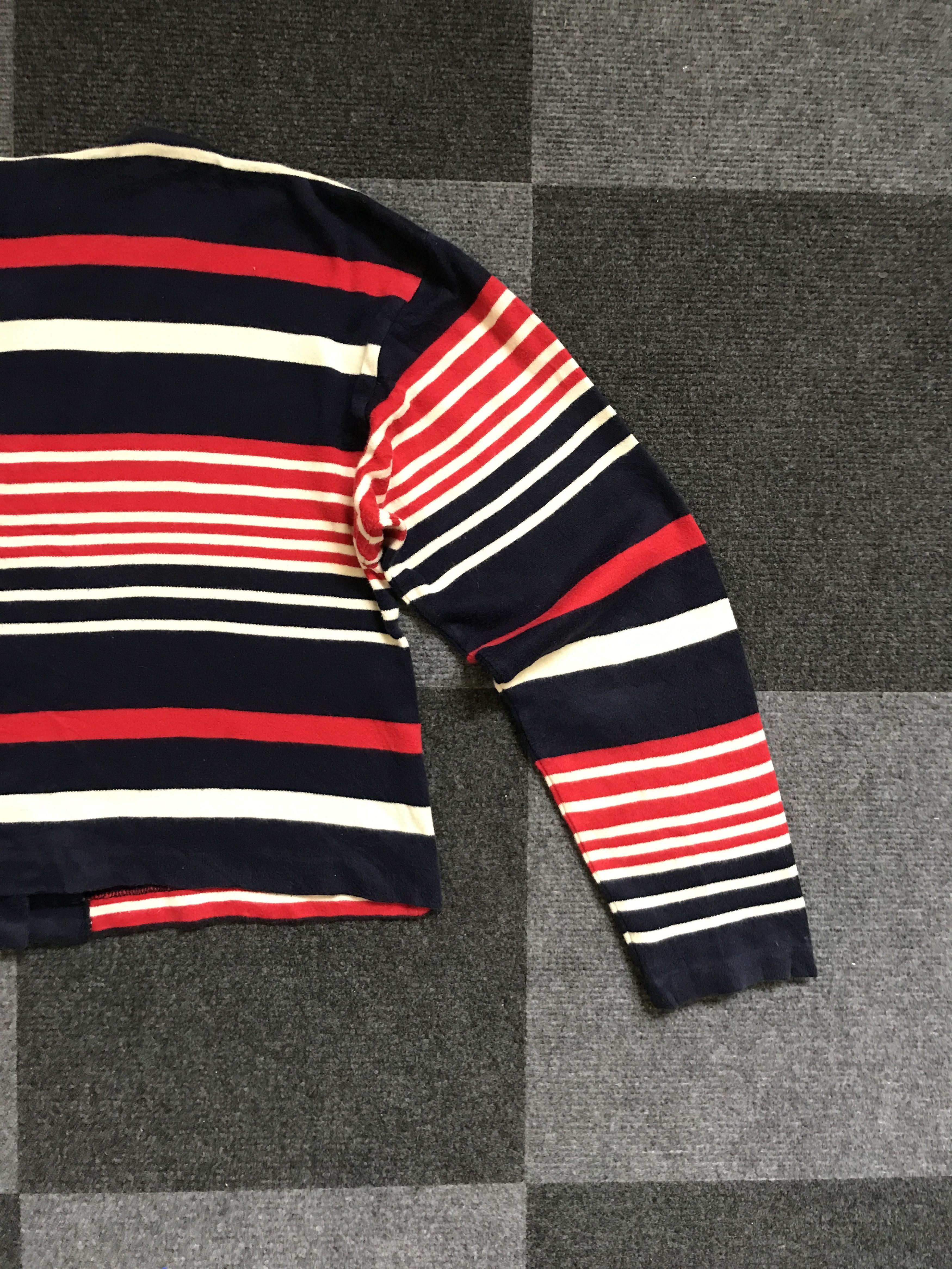Issey Miyake 2-BUS2 ISSEY MIYAKE Stylish Stripe Cropped Top Size M / US 6-8 / IT 42-44 - 9 Thumbnail