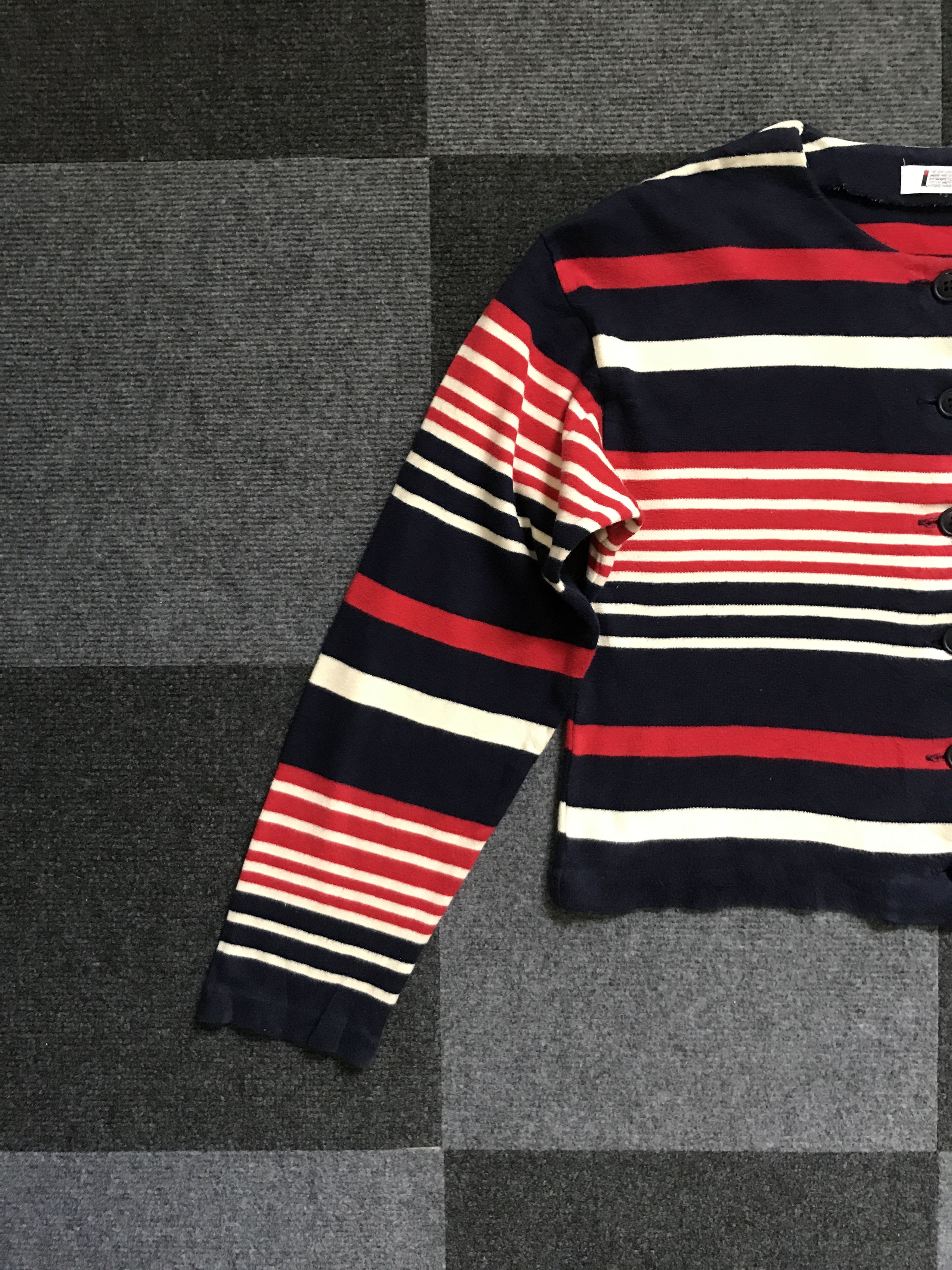 Issey Miyake 2-BUS2 ISSEY MIYAKE Stylish Stripe Cropped Top Size M / US 6-8 / IT 42-44 - 3 Thumbnail