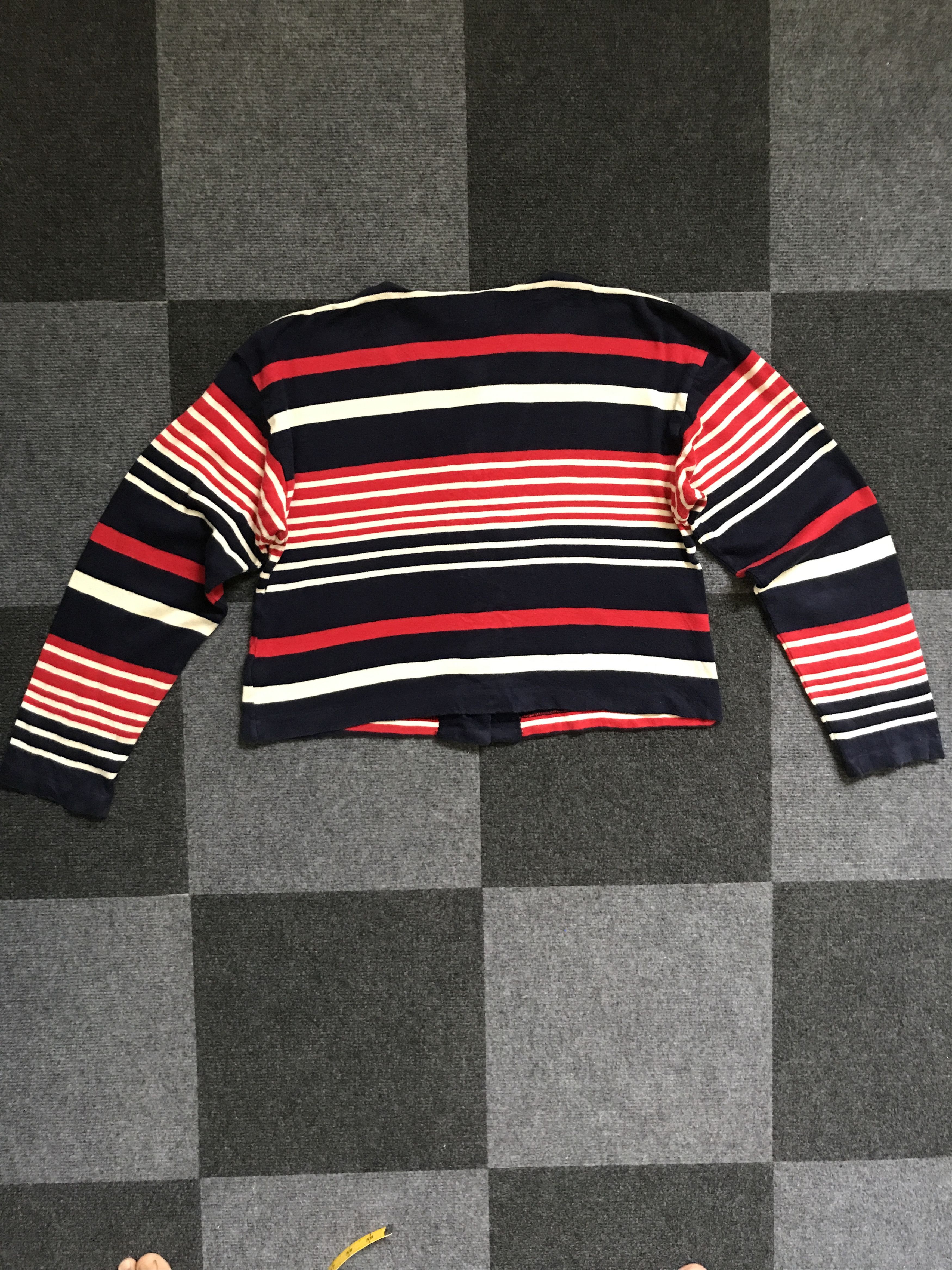 Issey Miyake 2-BUS2 ISSEY MIYAKE Stylish Stripe Cropped Top Size M / US 6-8 / IT 42-44 - 8 Thumbnail