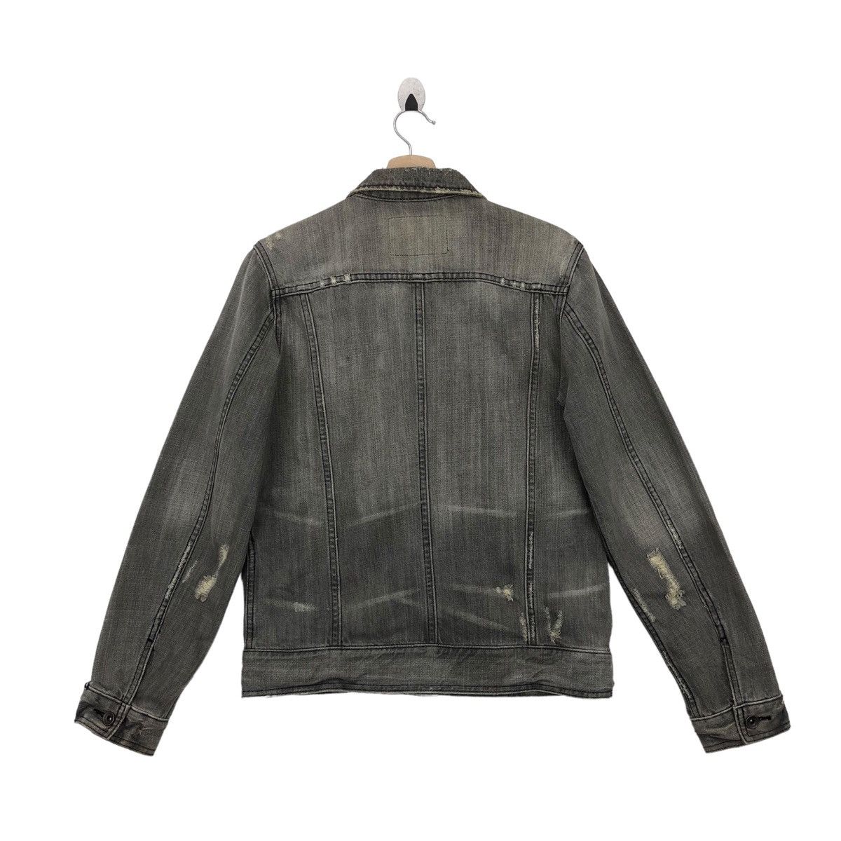 Vintage Vtg BEAMS Mineral Wash Distressed Denim Jacket Puffer Size US S / EU 44-46 / 1 - 2 Preview
