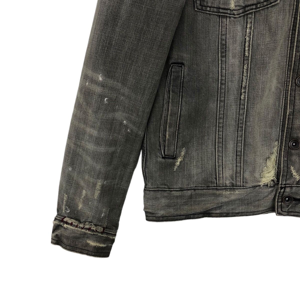 Vintage Vtg BEAMS Mineral Wash Distressed Denim Jacket Puffer Size US S / EU 44-46 / 1 - 11 Thumbnail