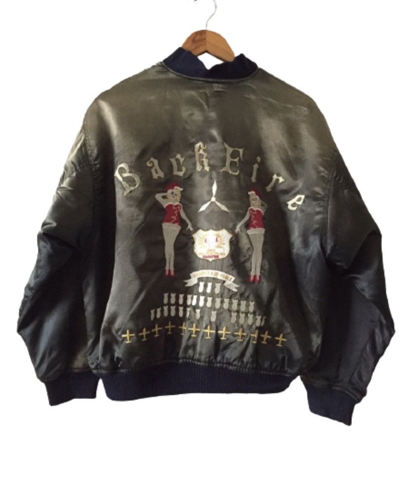 Vintage 💥Movie Kill For Peace "Back Fire"MA-1 Bomber Jacket Size US M / EU 48-50 / 2 - 3 Thumbnail
