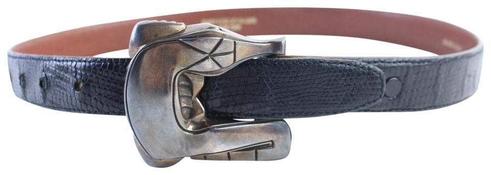 Barry Kieselstein-Cord Buckle on Lizard Belt Strap 20MR0702