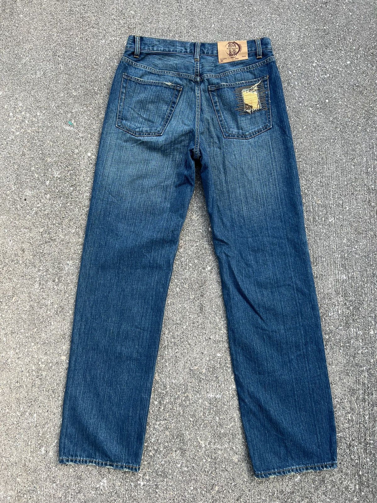 Dragonfly Karakuri Japan Koi Embroidery Denim Jeans Size US 32 / EU 48 - 5 Thumbnail