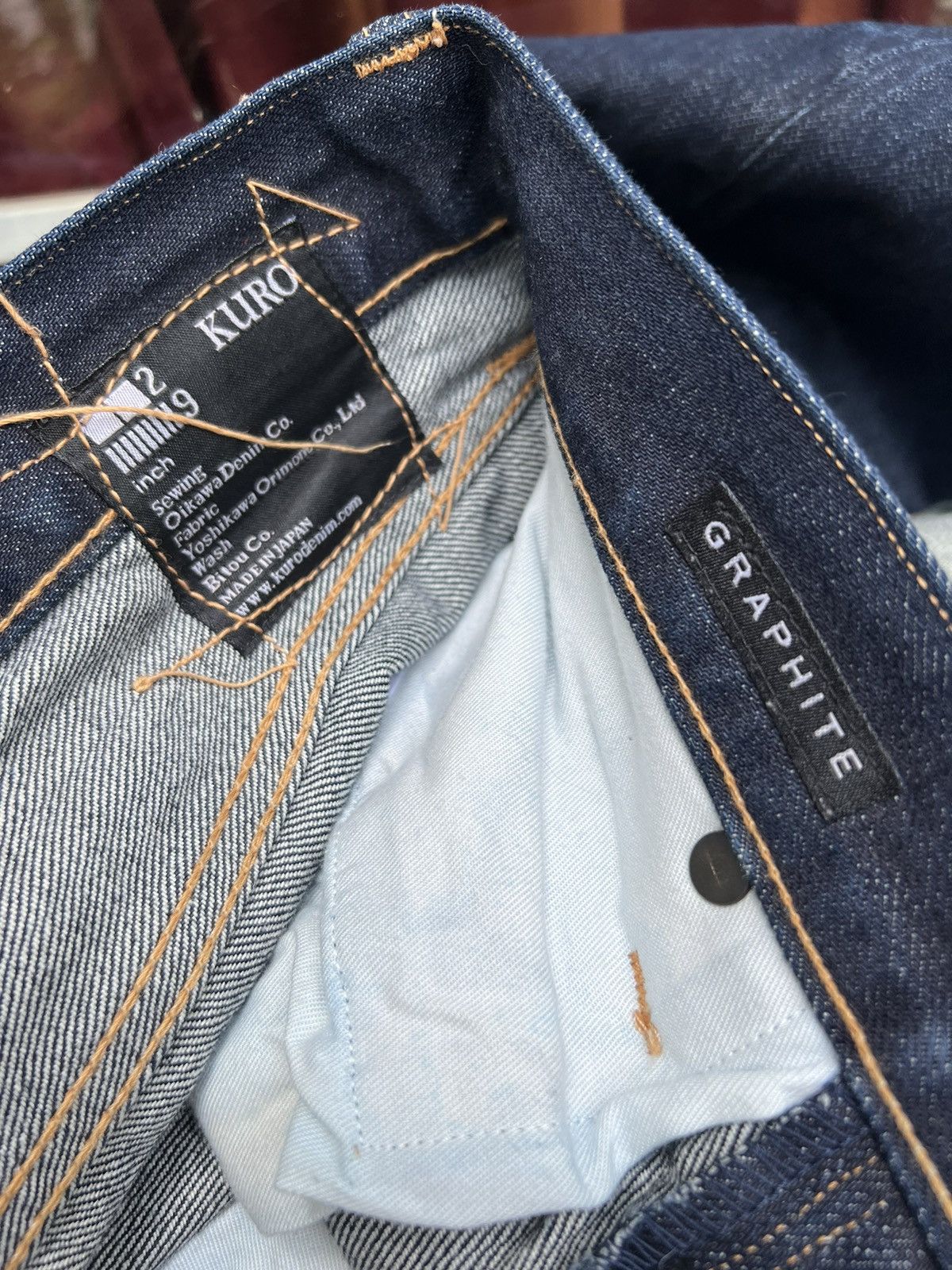 KURO Kuro Japan Fade Indigo Denim Redline Selvedge Jeans Size US 29 - 17 Thumbnail