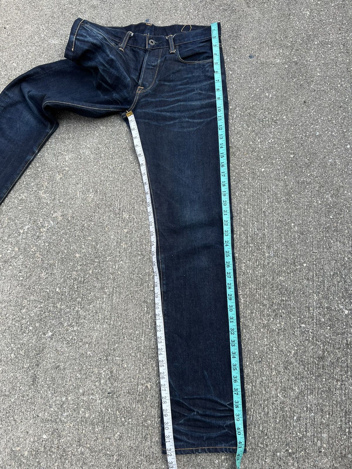 KURO Kuro Japan Fade Indigo Denim Redline Selvedge Jeans Size US 29 - 4 Thumbnail