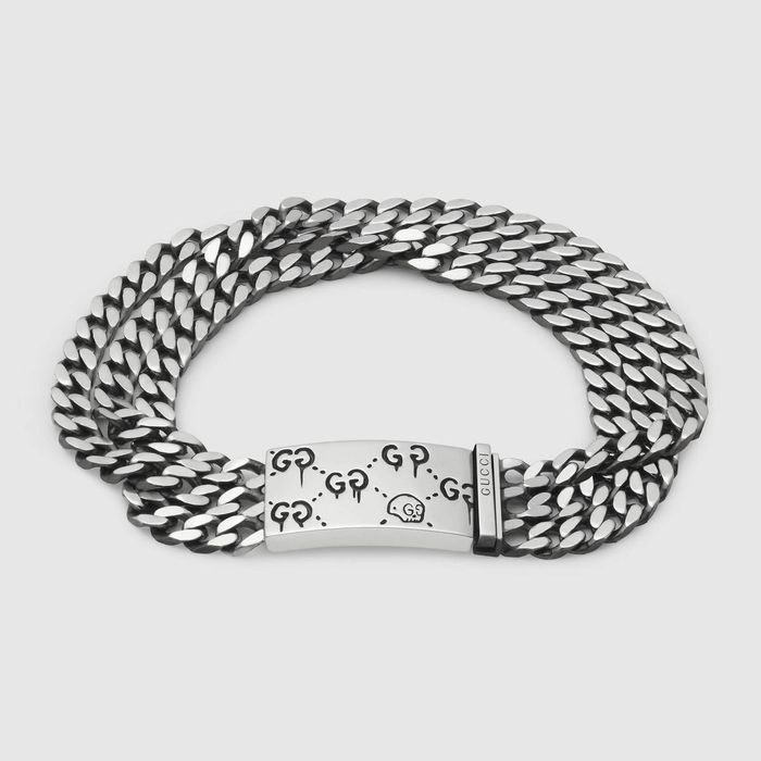 Gucci GucciGhost multi chain bracelet in silver Size ONE SIZE - 1 Preview