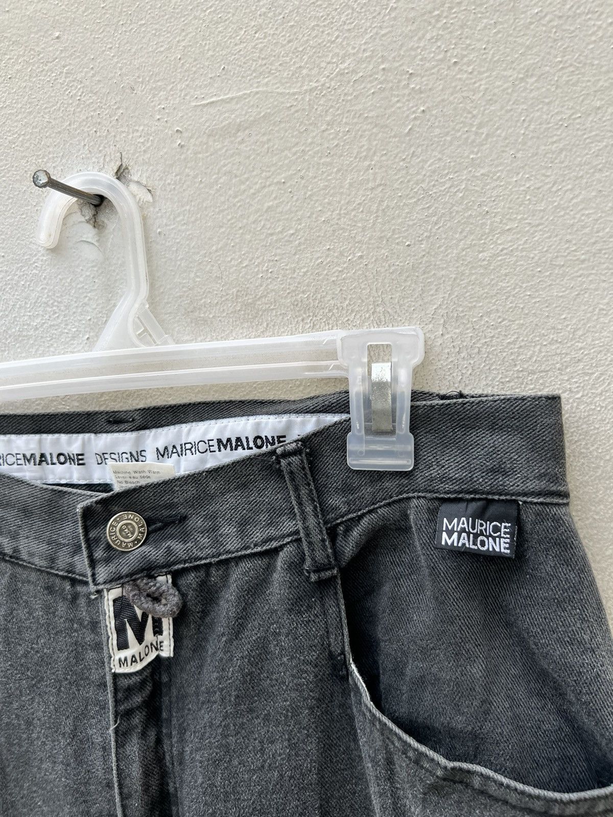 Rap Tees Vintage 90s MAURICE MALONE Fade Black Denim Baggy Raps Jeans Size US 32 / EU 48 - 8 Thumbnail