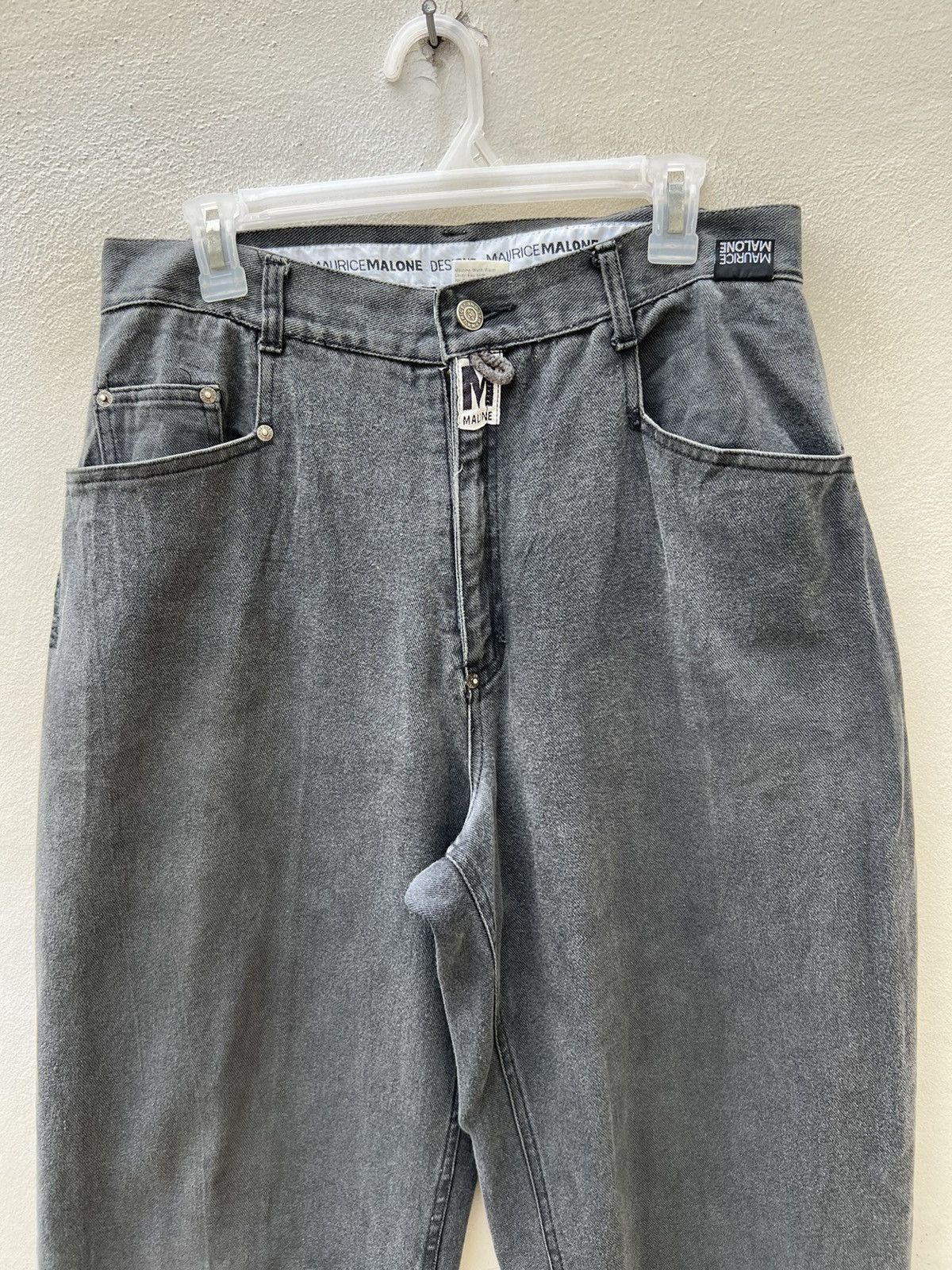 Rap Tees Vintage 90s MAURICE MALONE Fade Black Denim Baggy Raps Jeans Size US 32 / EU 48 - 7 Thumbnail