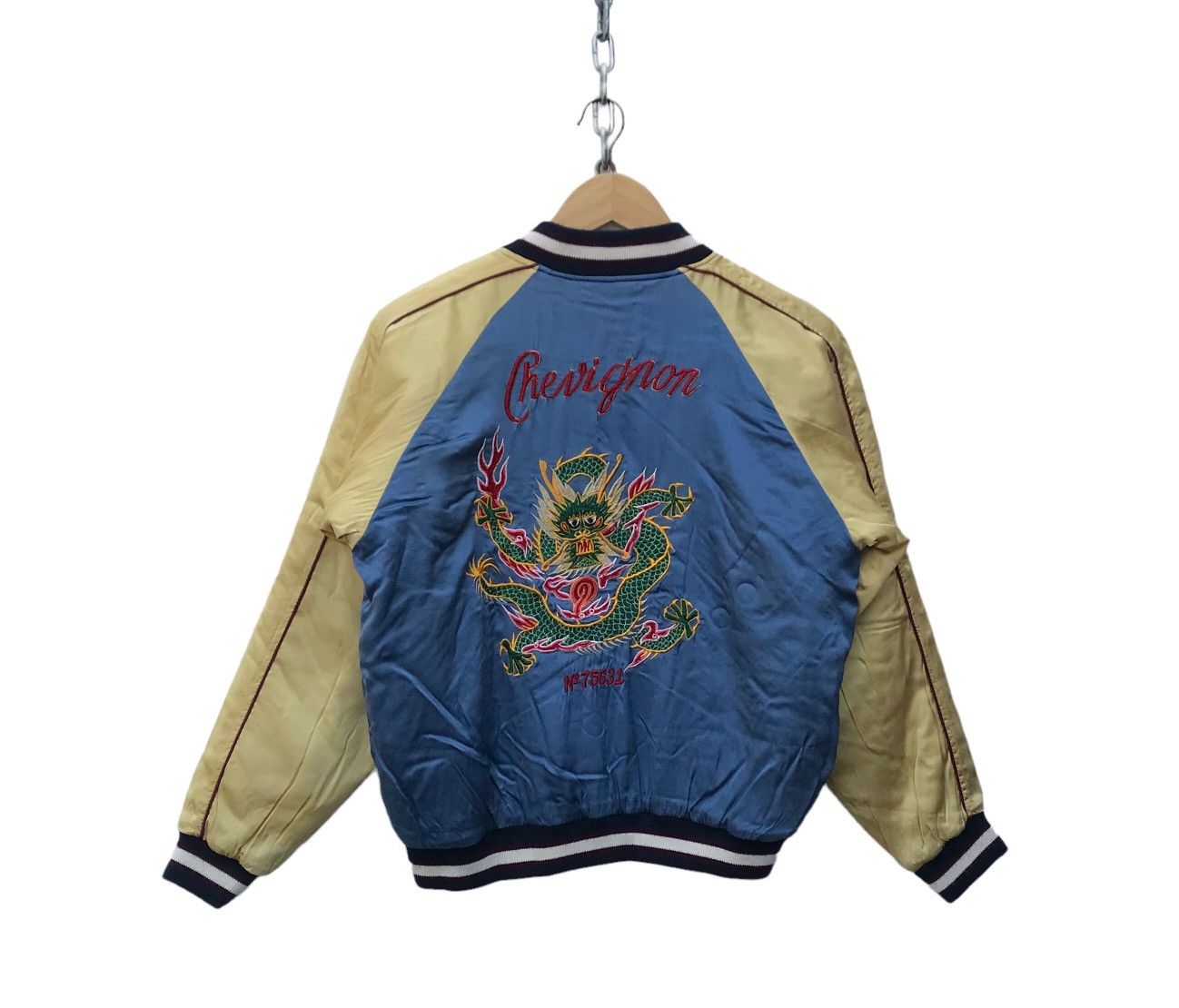 Rare Chevignon Girl Sukajan Embroidery Souvenir Women Jacket
