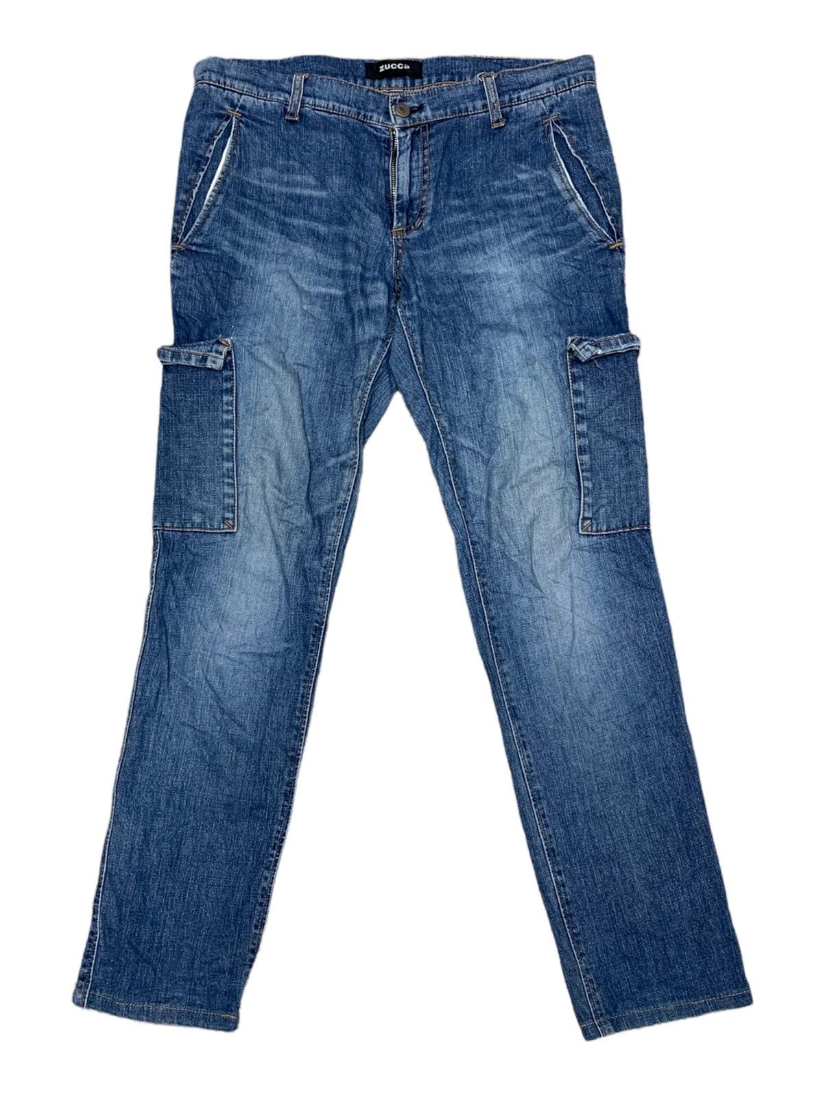 CABANE de ZUCCa × Designer × Japanese Brand CABANE DE ZUCCA CARGO PATTERN JEANS Size US 33 - 1 Thumbnail
