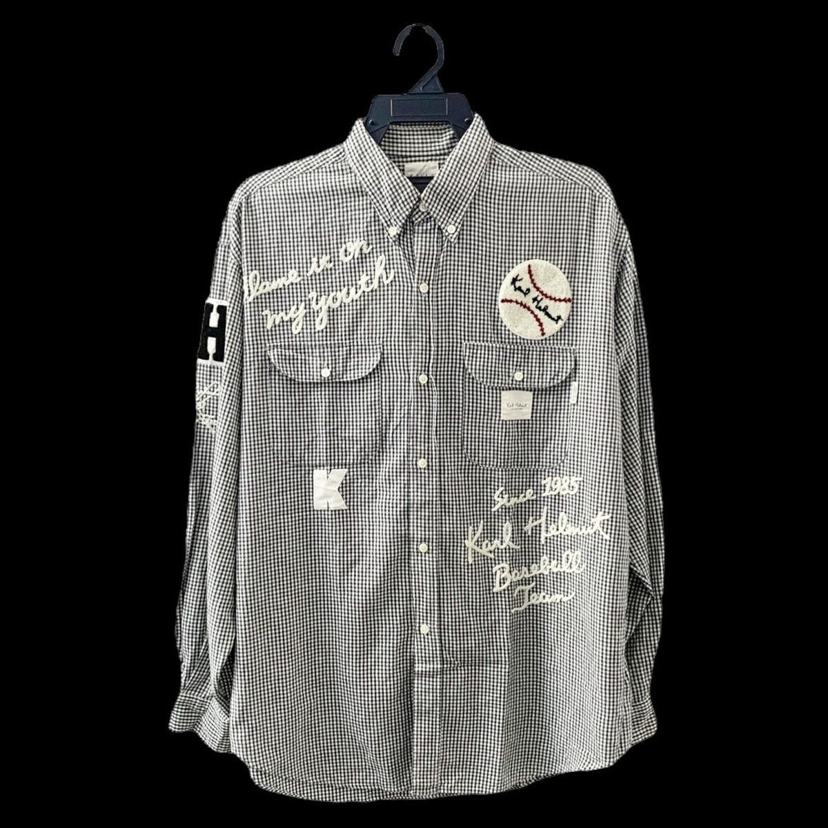 Designer × Japanese Brand × Karl Helmut KARL HELMUT RARE DESIGN SHIRT BUTTONS UP Size US XL / EU 56 / 4 - 1 Thumbnail