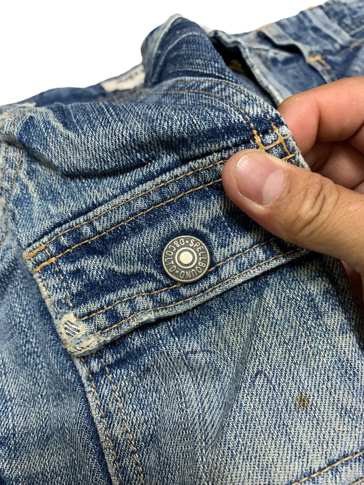Japanese Brand × Spellbound Vintage Japanese Brand Spellbound Distressed Jeans Size US 35 - 11 Thumbnail