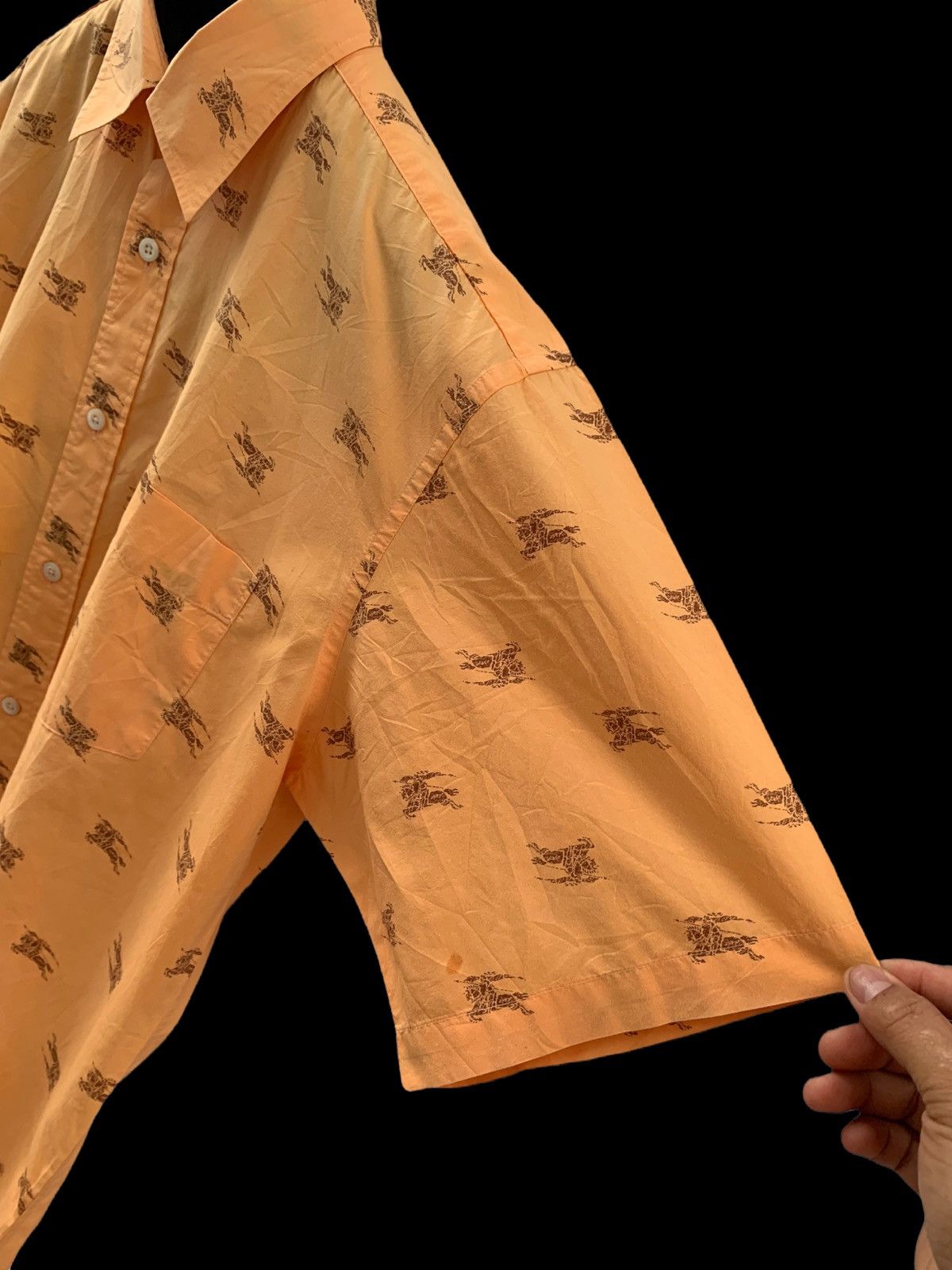 Burberry × Designer BURBERRY LONDON FULL PRINT LOGO SHIRT BUTTONS UP Size US L / EU 52-54 / 3 - 8 Thumbnail