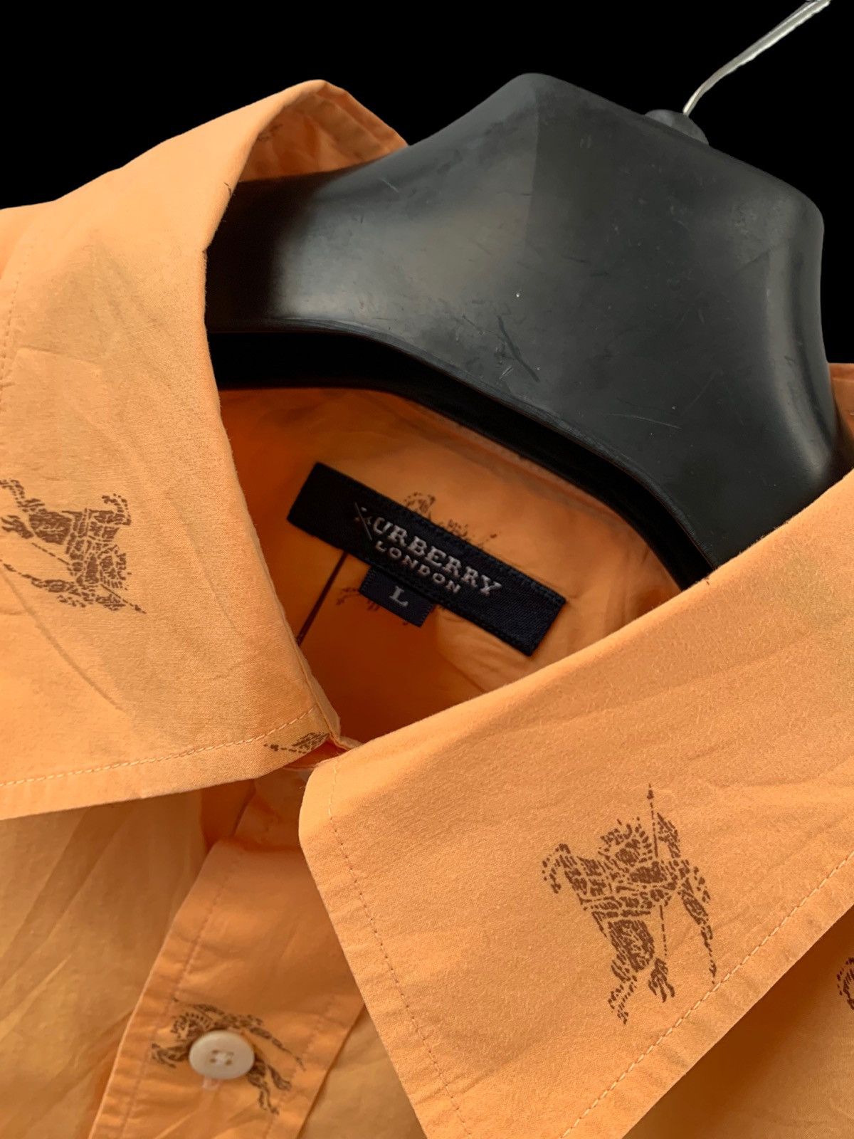 Burberry × Designer BURBERRY LONDON FULL PRINT LOGO SHIRT BUTTONS UP Size US L / EU 52-54 / 3 - 5 Thumbnail