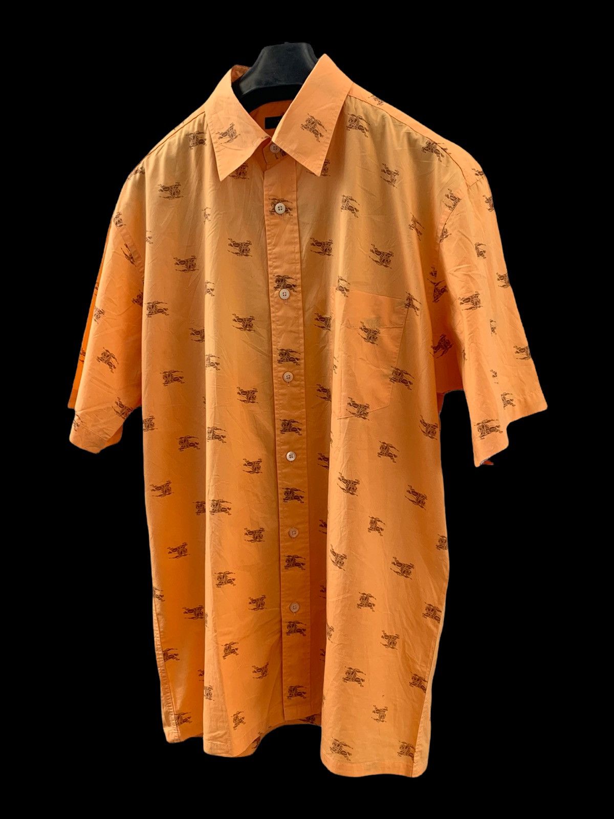 Burberry × Designer BURBERRY LONDON FULL PRINT LOGO SHIRT BUTTONS UP Size US L / EU 52-54 / 3 - 7 Thumbnail