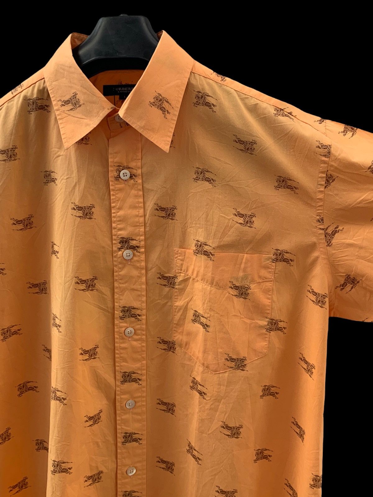 Burberry × Designer BURBERRY LONDON FULL PRINT LOGO SHIRT BUTTONS UP Size US L / EU 52-54 / 3 - 3 Thumbnail