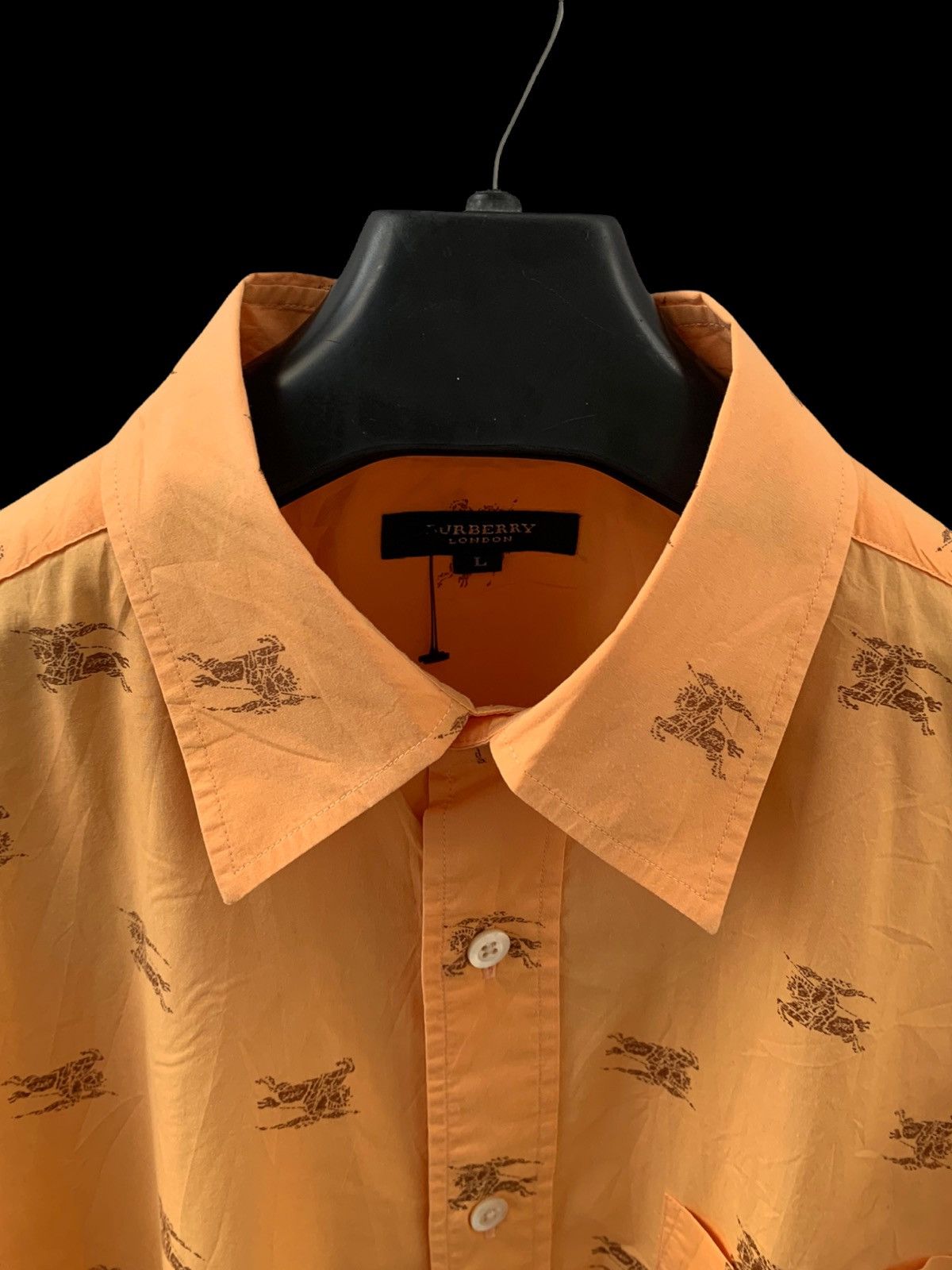 Burberry × Designer BURBERRY LONDON FULL PRINT LOGO SHIRT BUTTONS UP Size US L / EU 52-54 / 3 - 4 Thumbnail