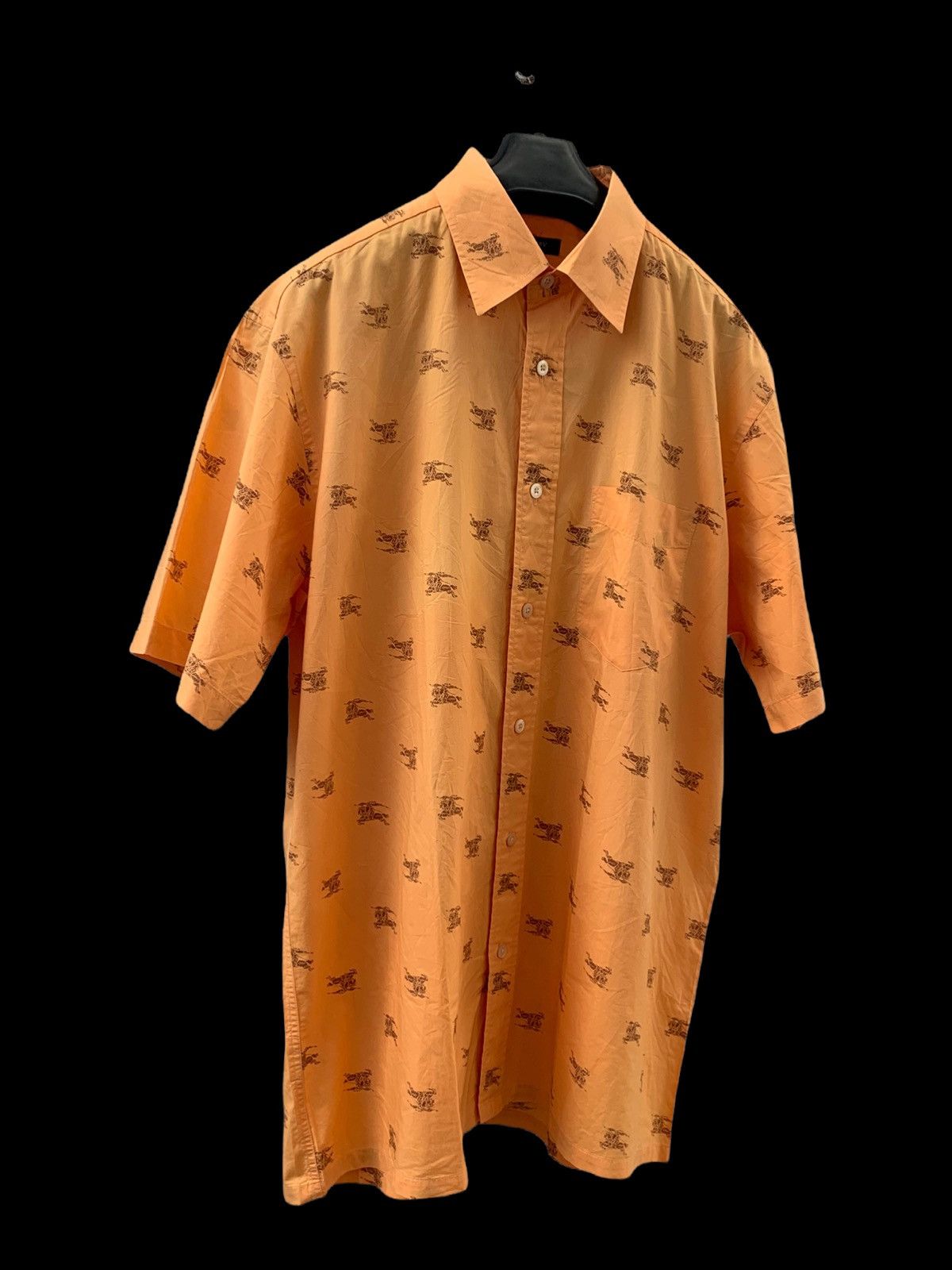 Burberry × Designer BURBERRY LONDON FULL PRINT LOGO SHIRT BUTTONS UP Size US L / EU 52-54 / 3 - 6 Thumbnail