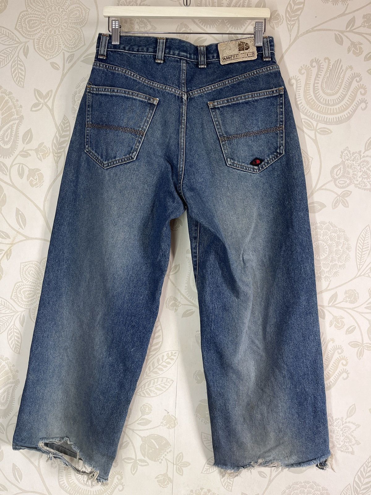 Japanese Brand Ripped Leg D-Hygen Americanino Baggy Denim Baggy Jeans Size US 32 / EU 48 - 24 Thumbnail