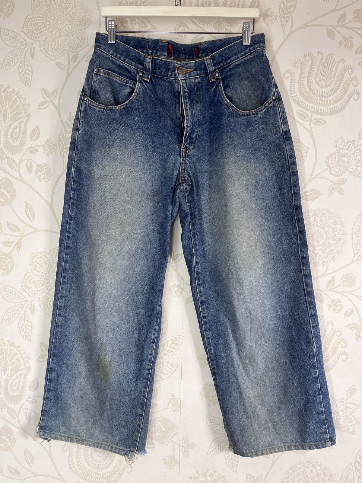 Japanese Brand Ripped Leg D-Hygen Americanino Baggy Denim Baggy Jeans Size US 32 / EU 48 - 1 Thumbnail