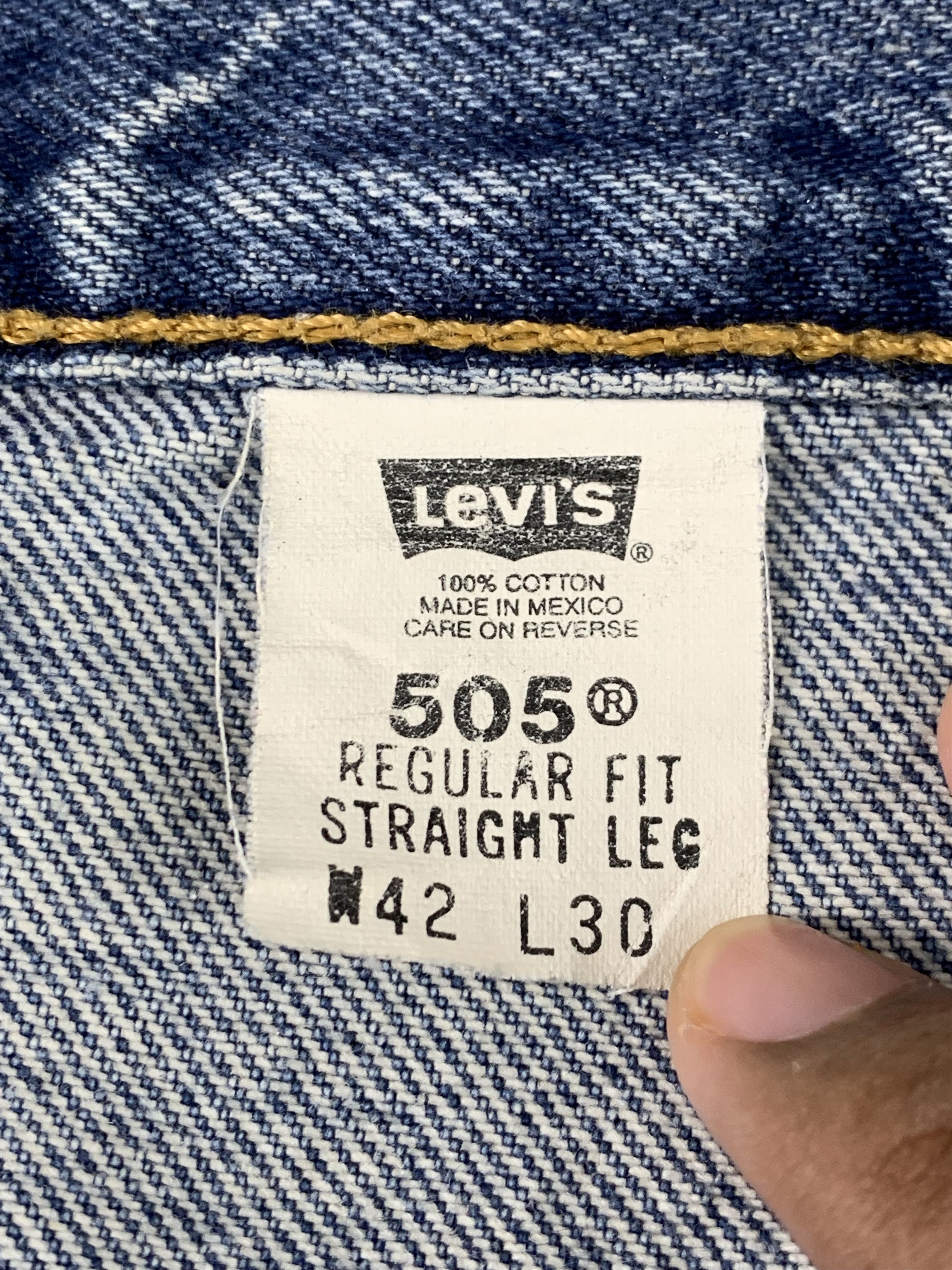 Levi's Vintage 90s Levis 505 Faded Blue Jeans DP1972 Size US 39 - 5 Thumbnail