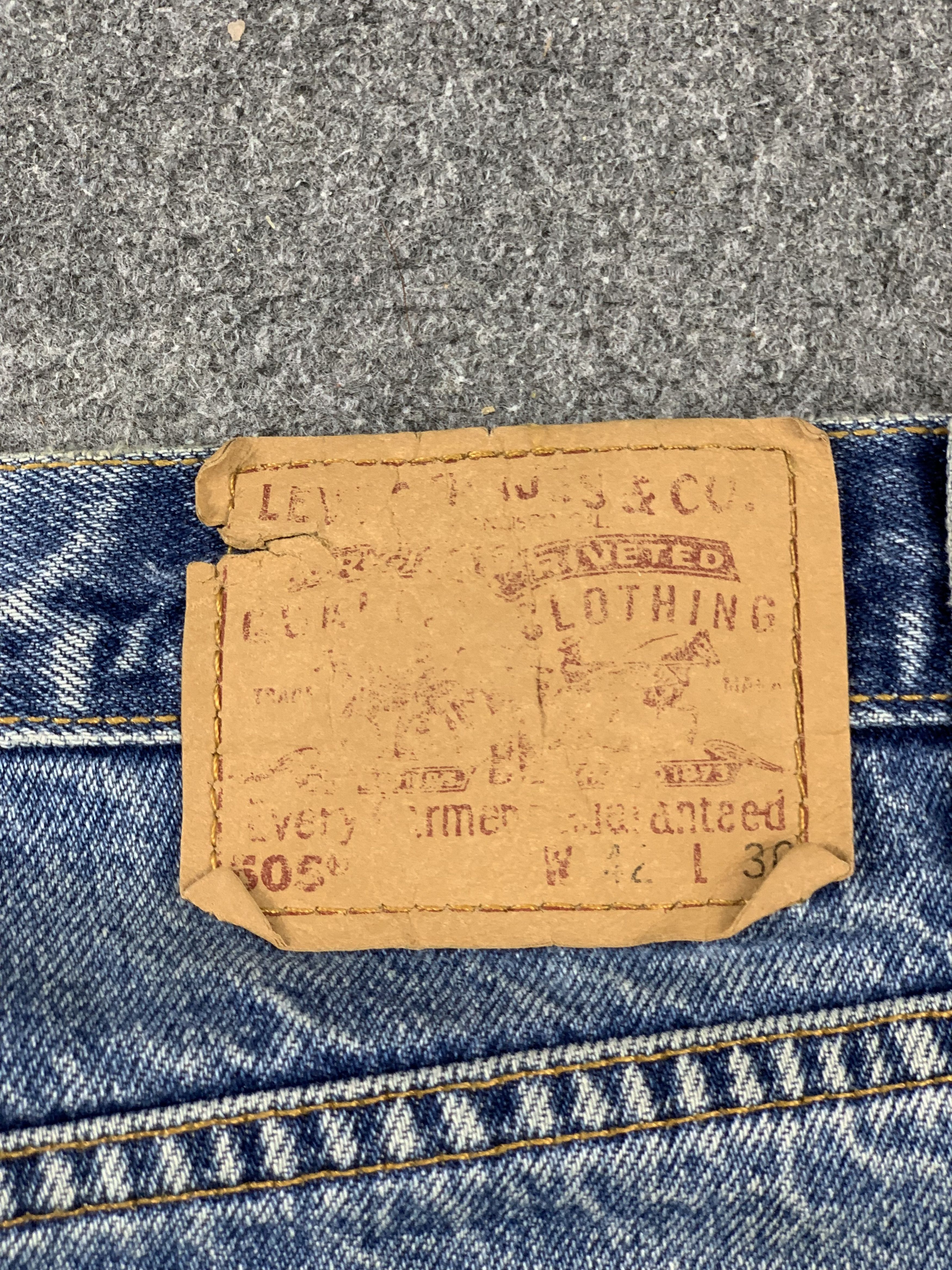 Levi's Vintage 90s Levis 505 Faded Blue Jeans DP1972 Size US 39 - 3 Thumbnail